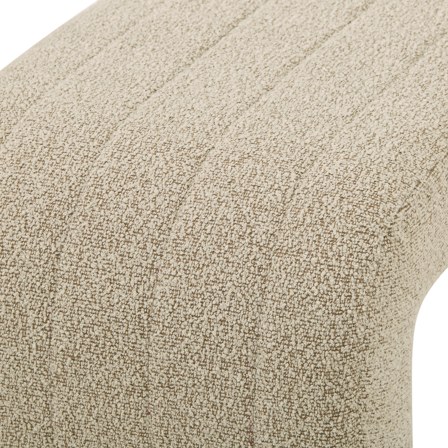 Lianna - Banc en bouclé beige 95x40x44 cm