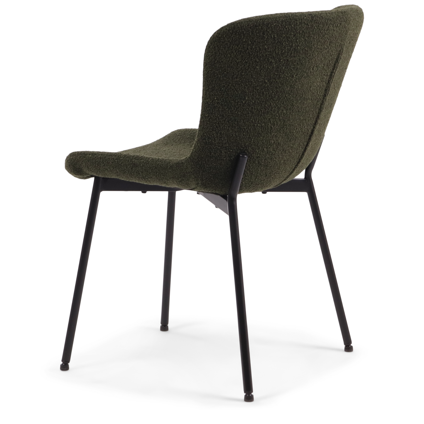 Adena - Chaise de salle à manger en bouclé vert