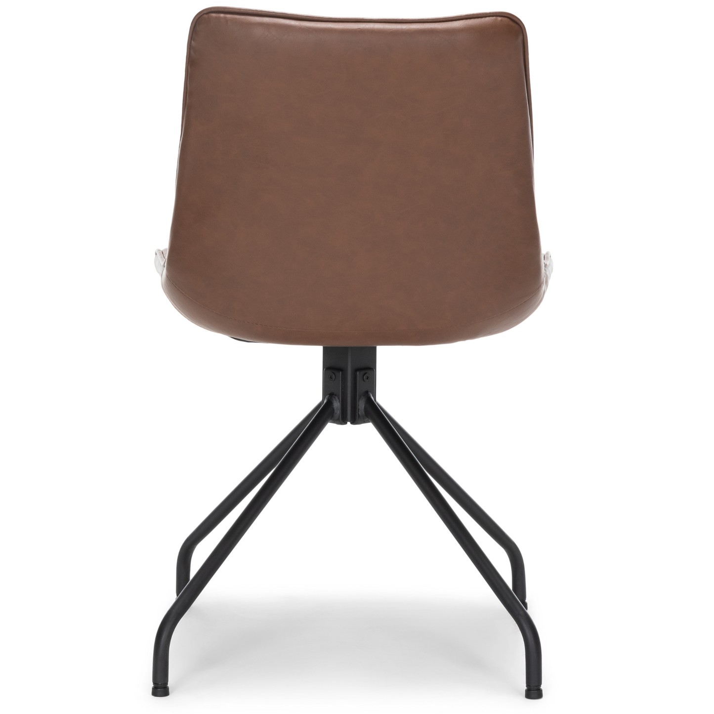 Lola - Chaise de salle à manger en similicuir brun avec fonction pivotante à 360 degrés