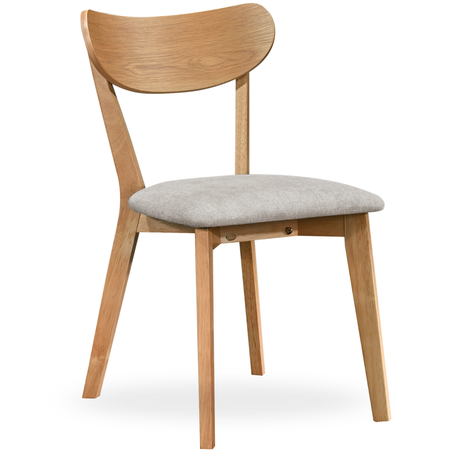 Chaise de salle à manger Rickie - Chaise en bois en chêne avec assise rembourrée