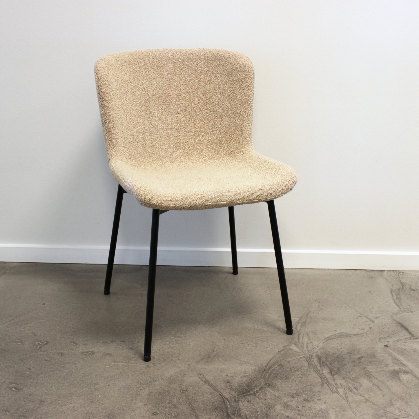 Adena - Chaise de salle à manger en bouclé beige
