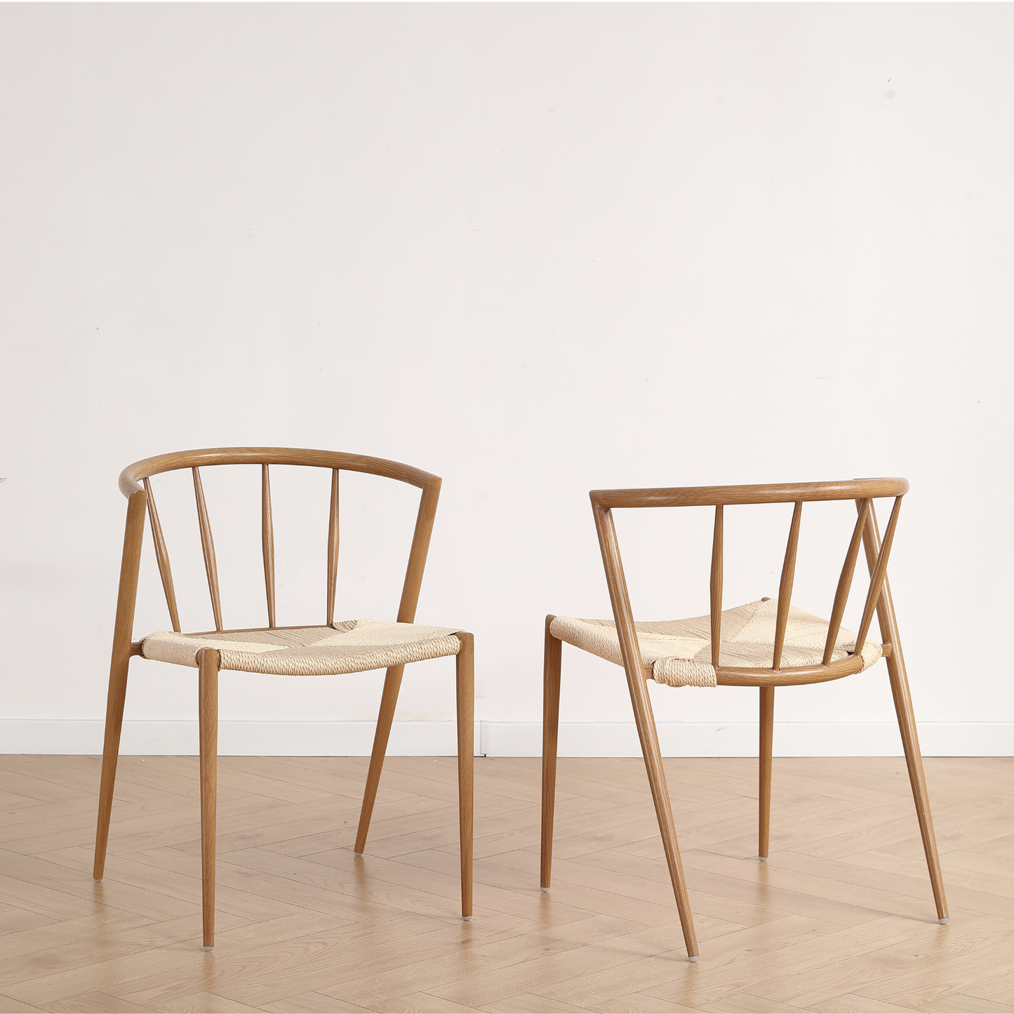 Bella - Chaise de salle à manger design œuf avec assise tressée