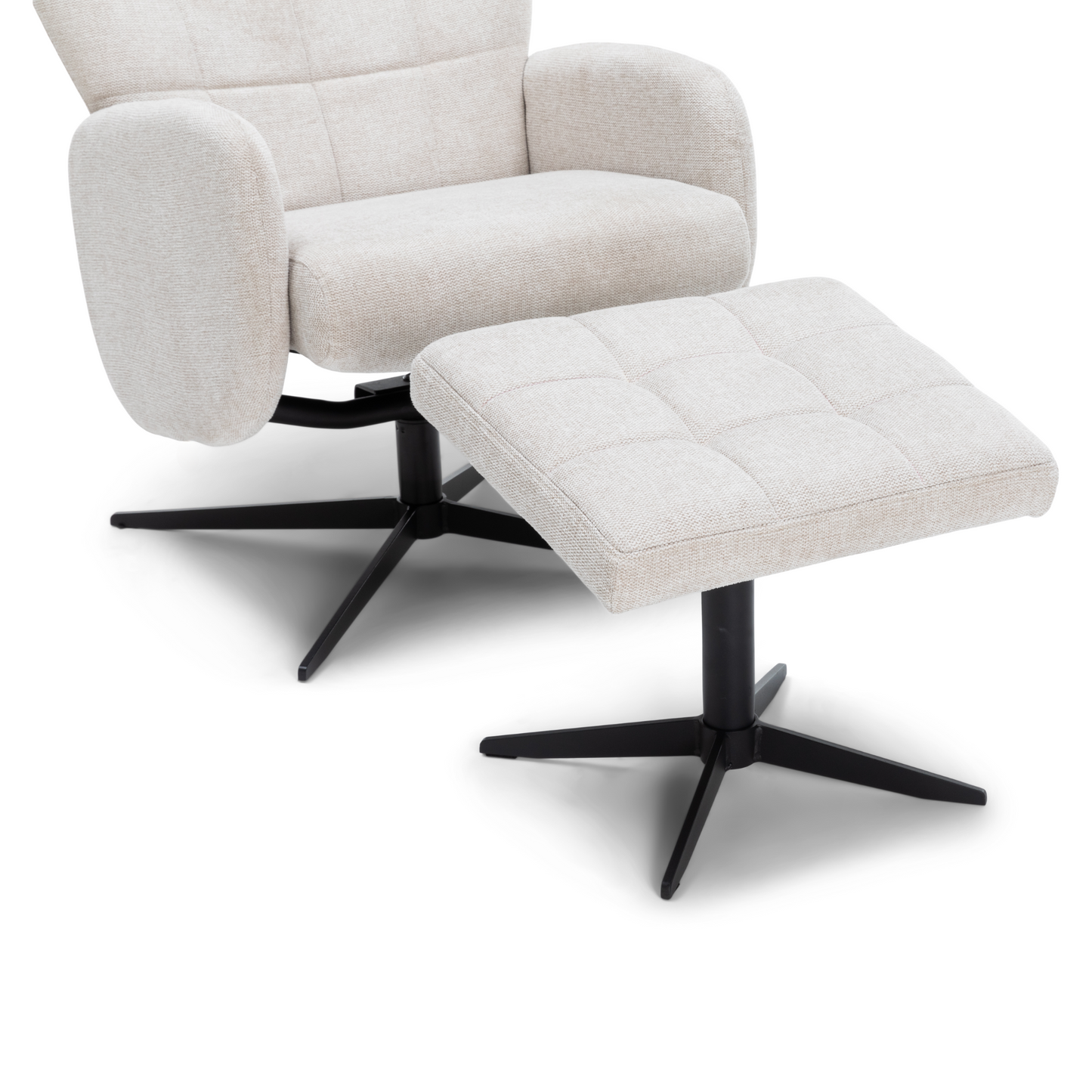 Alfred - Fauteuil inclinable avec repose-pieds - Beige