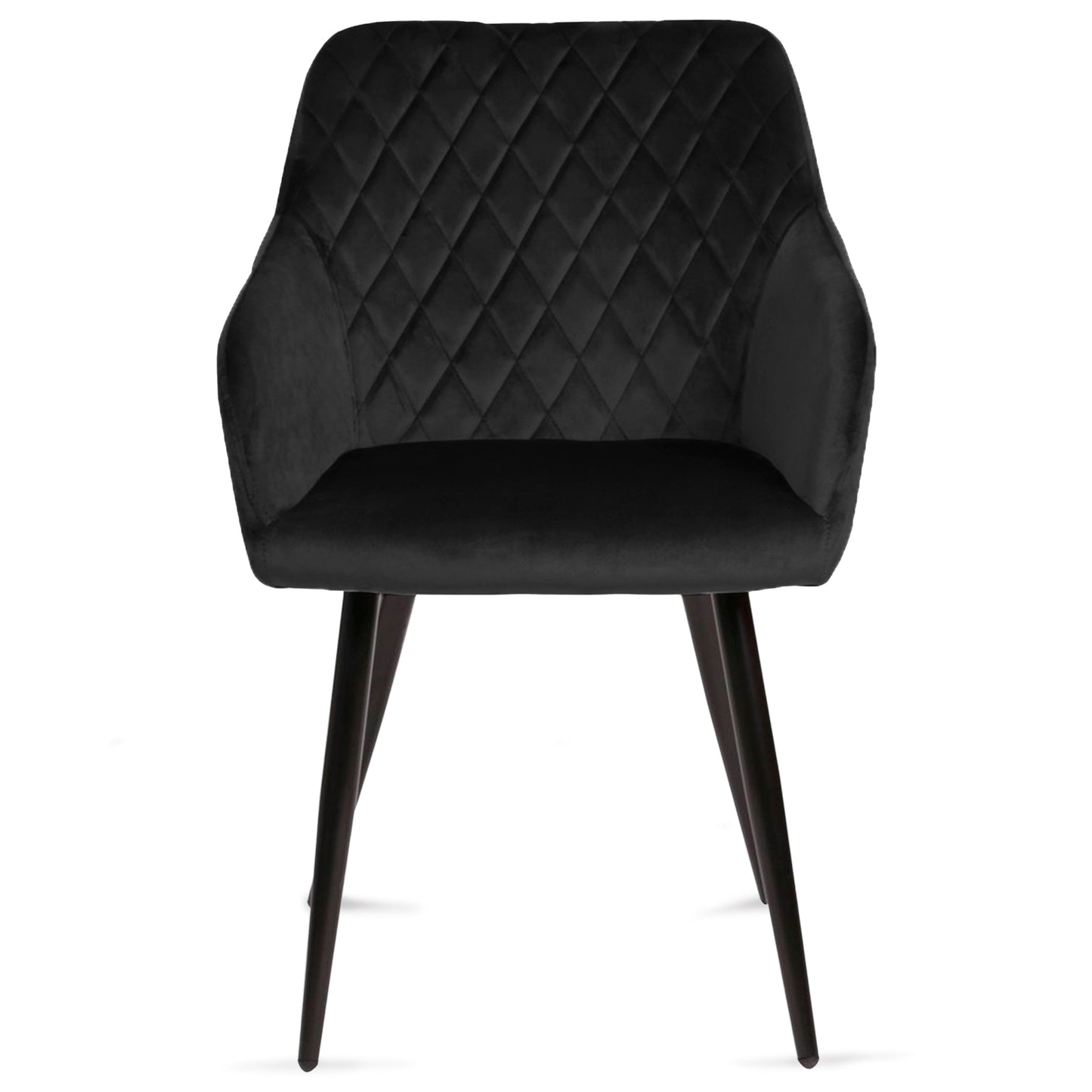 Carlo - Chaise de salle à manger en velours noir