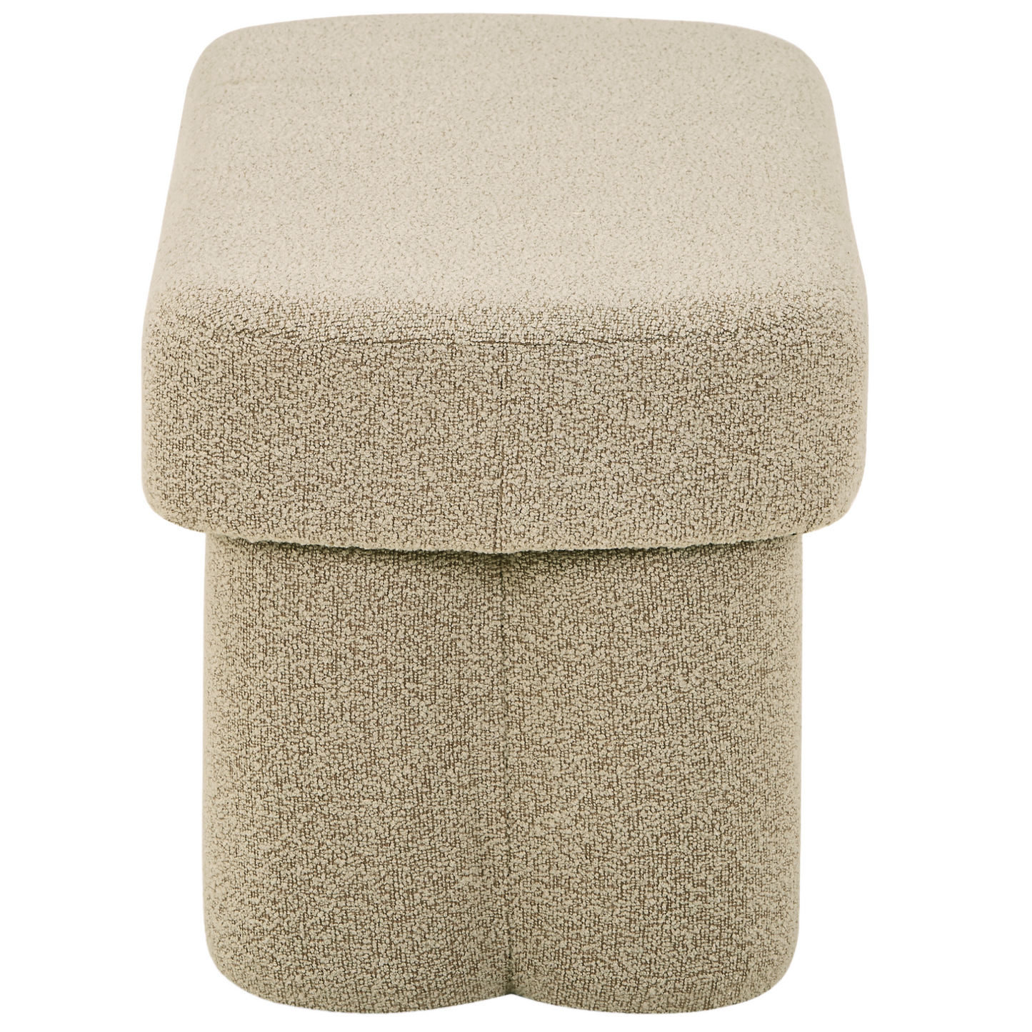 Linea banc beige bouclé 100x42x44 cm