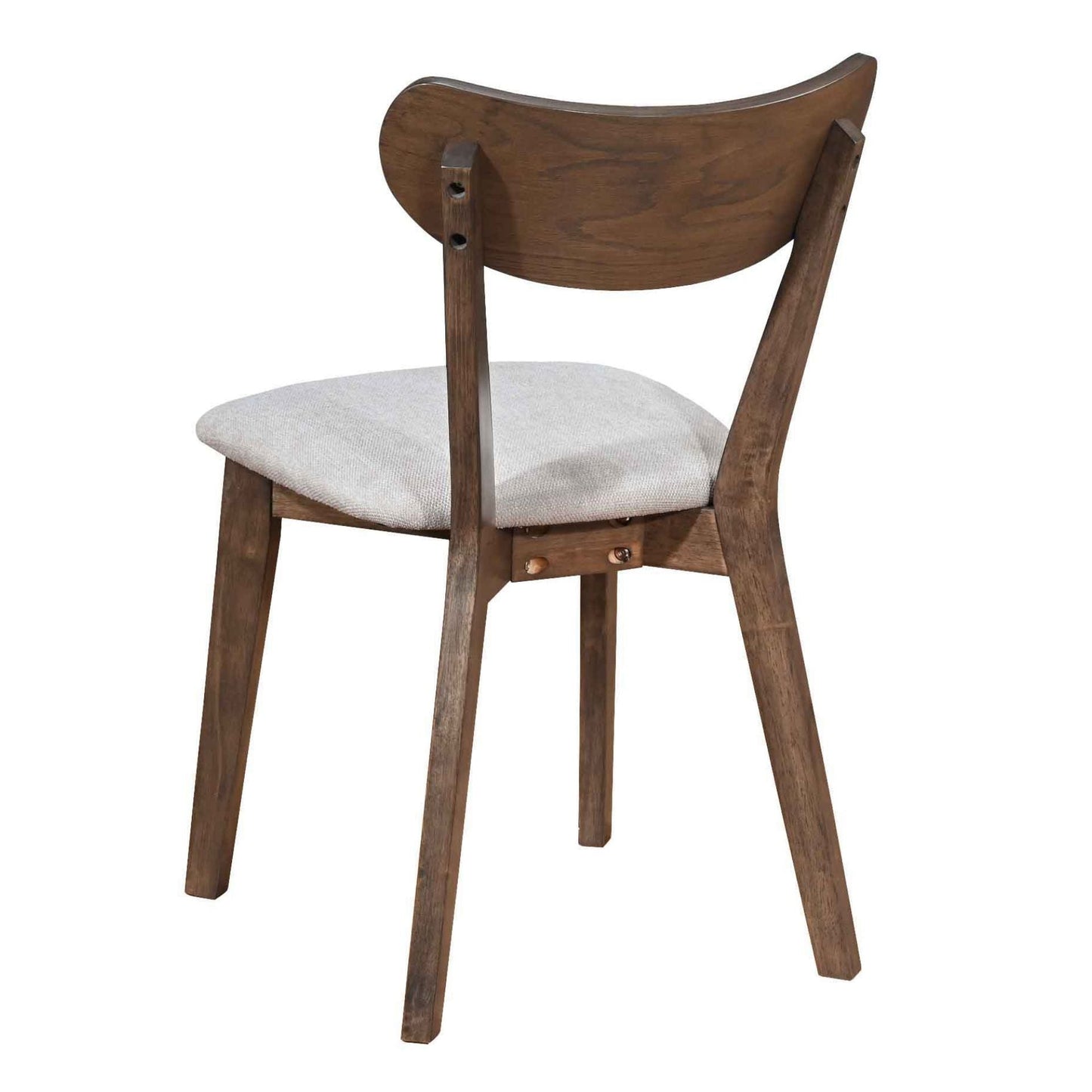 Rickie - Chaise de salle à manger en bois de chêne fumé avec siège rembourré