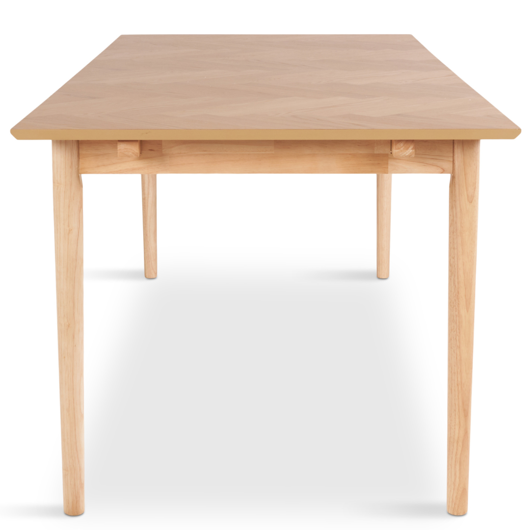 Megan - Table à manger en placage de chêne 200/300 x 90 cm (inclut 2 rallonges)