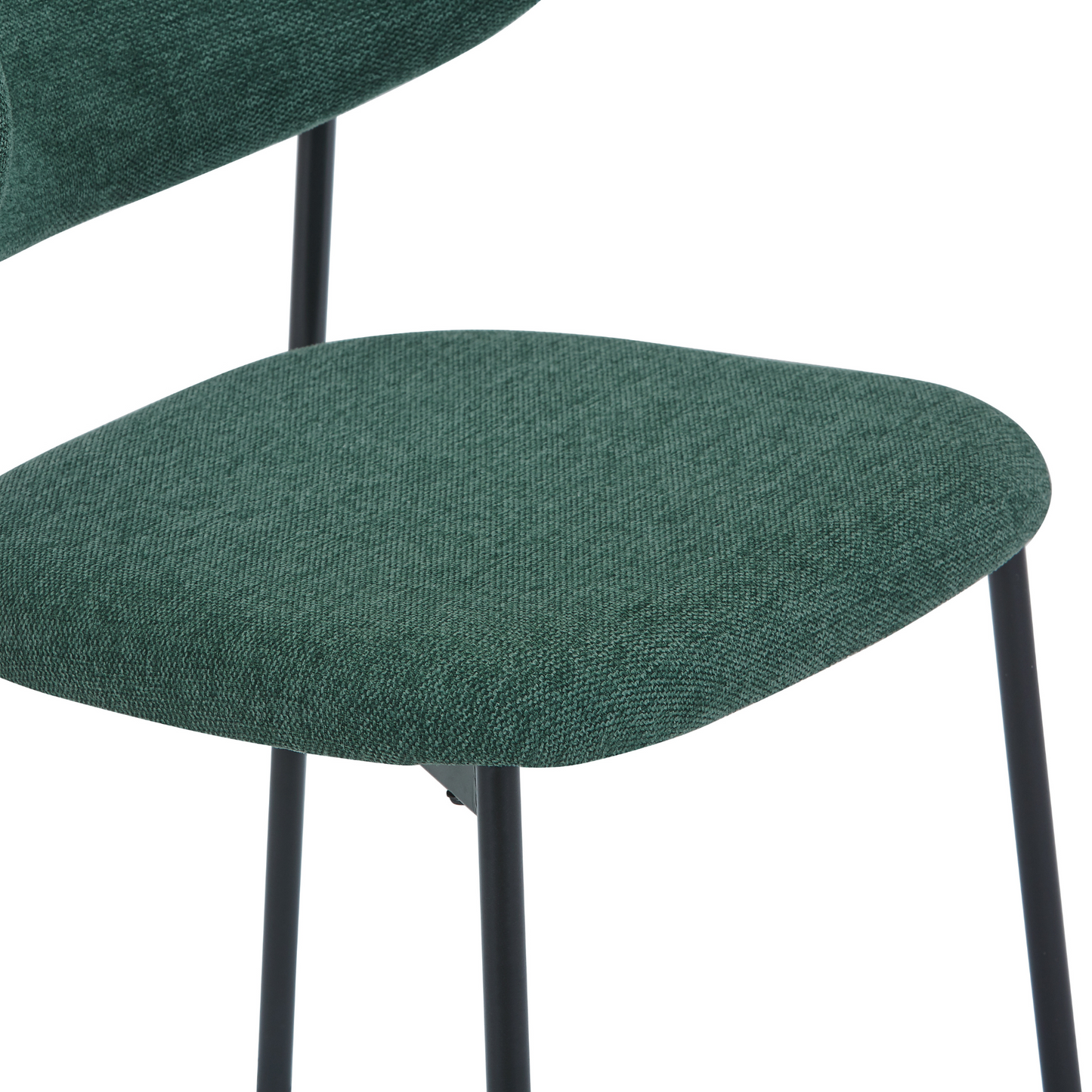 Chaise de salle à manger Lucinda - Tissu vert