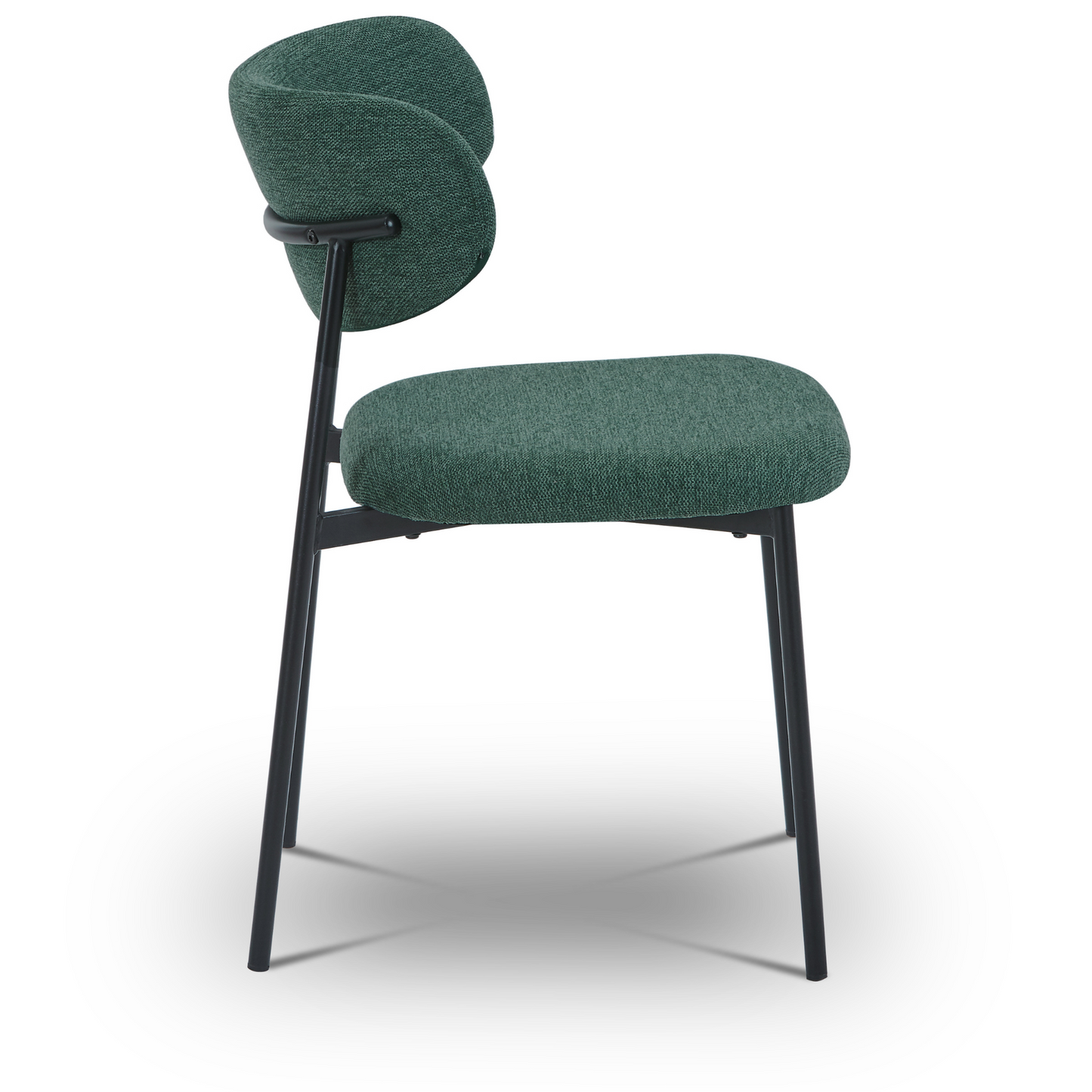 Chaise de salle à manger Lucinda - Tissu vert