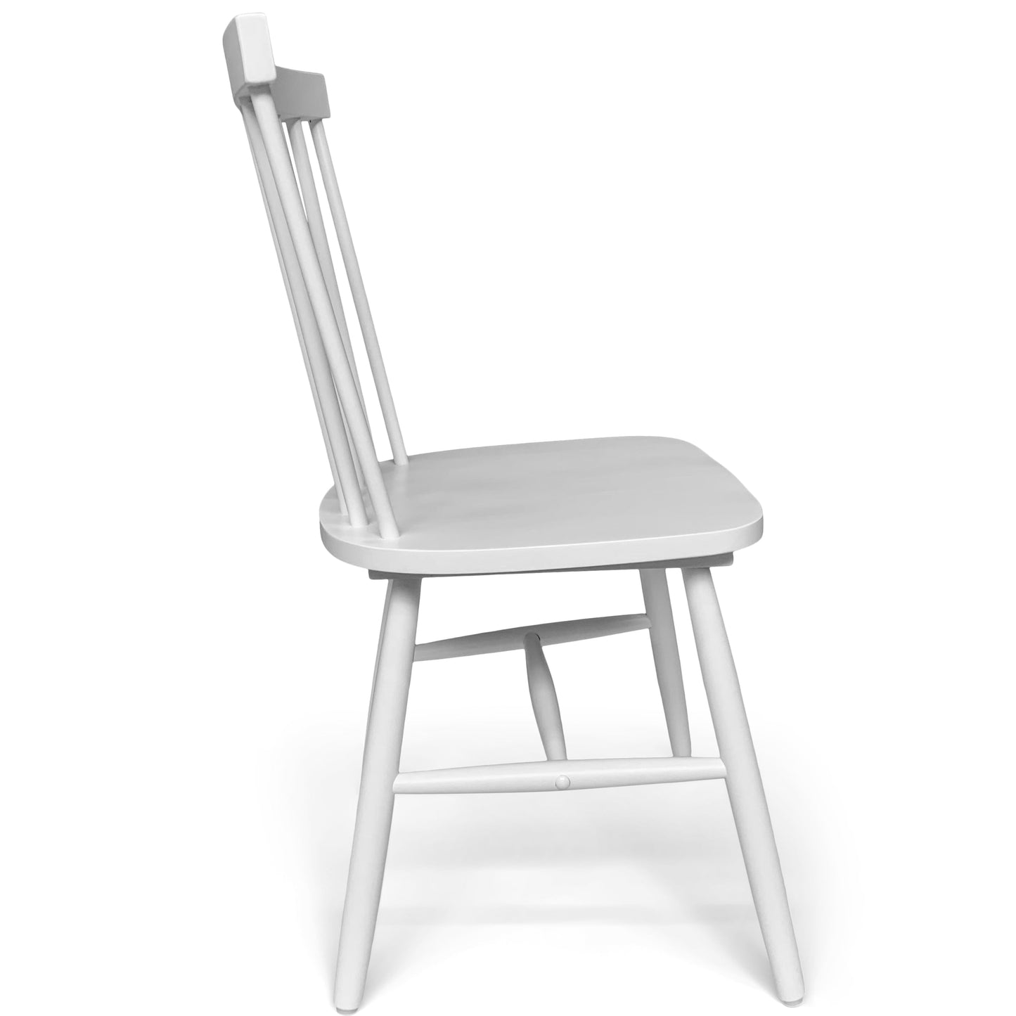 Holly - Chaise de salle à manger en bois blanc
