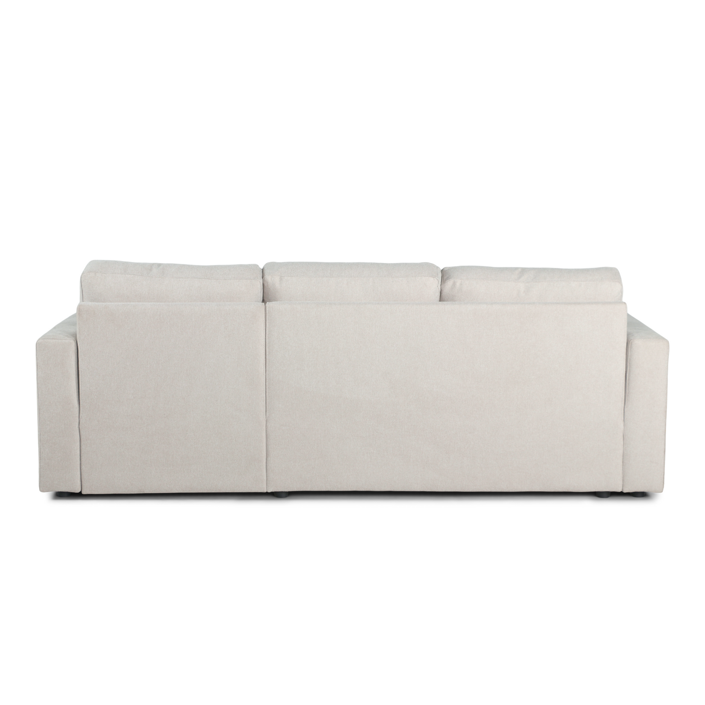 Sinus - Canapé-lit réversible beige avec méridienne et rangement