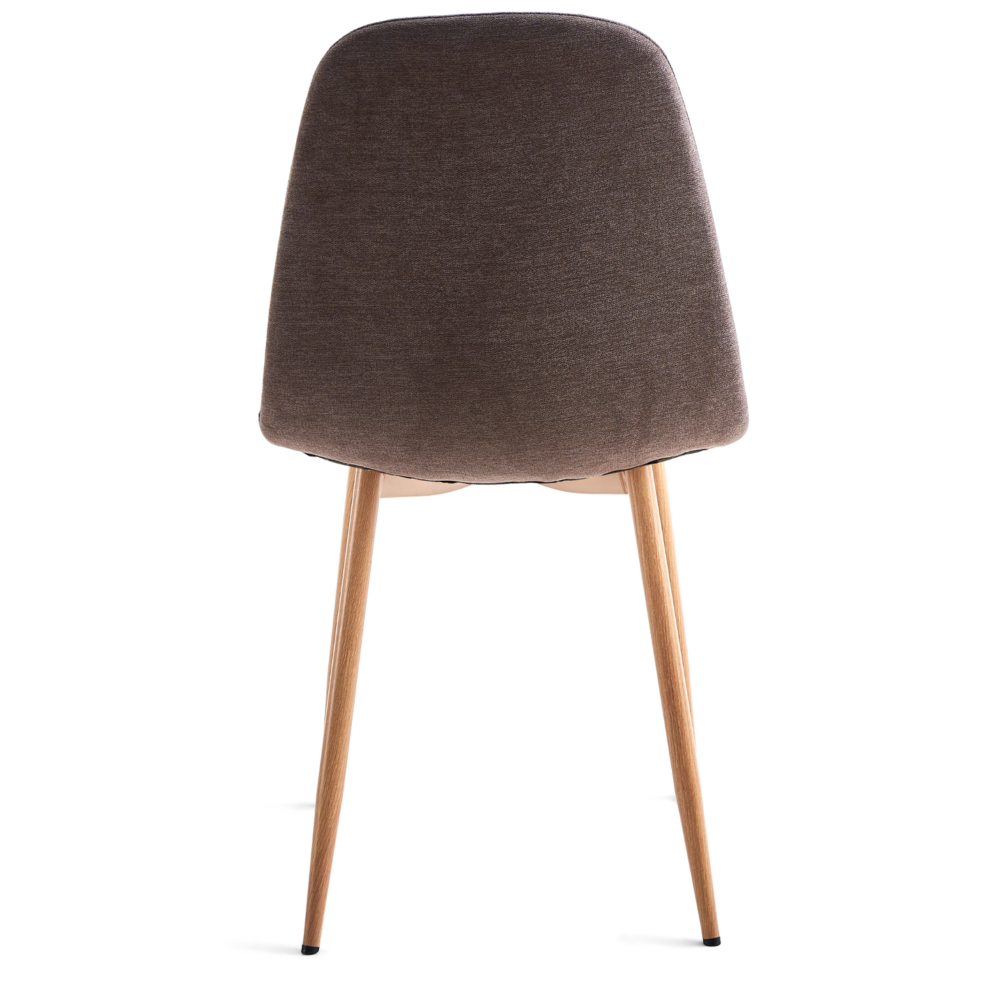 Anna - Chaise de salle à manger en tissu marron avec aspect chêne