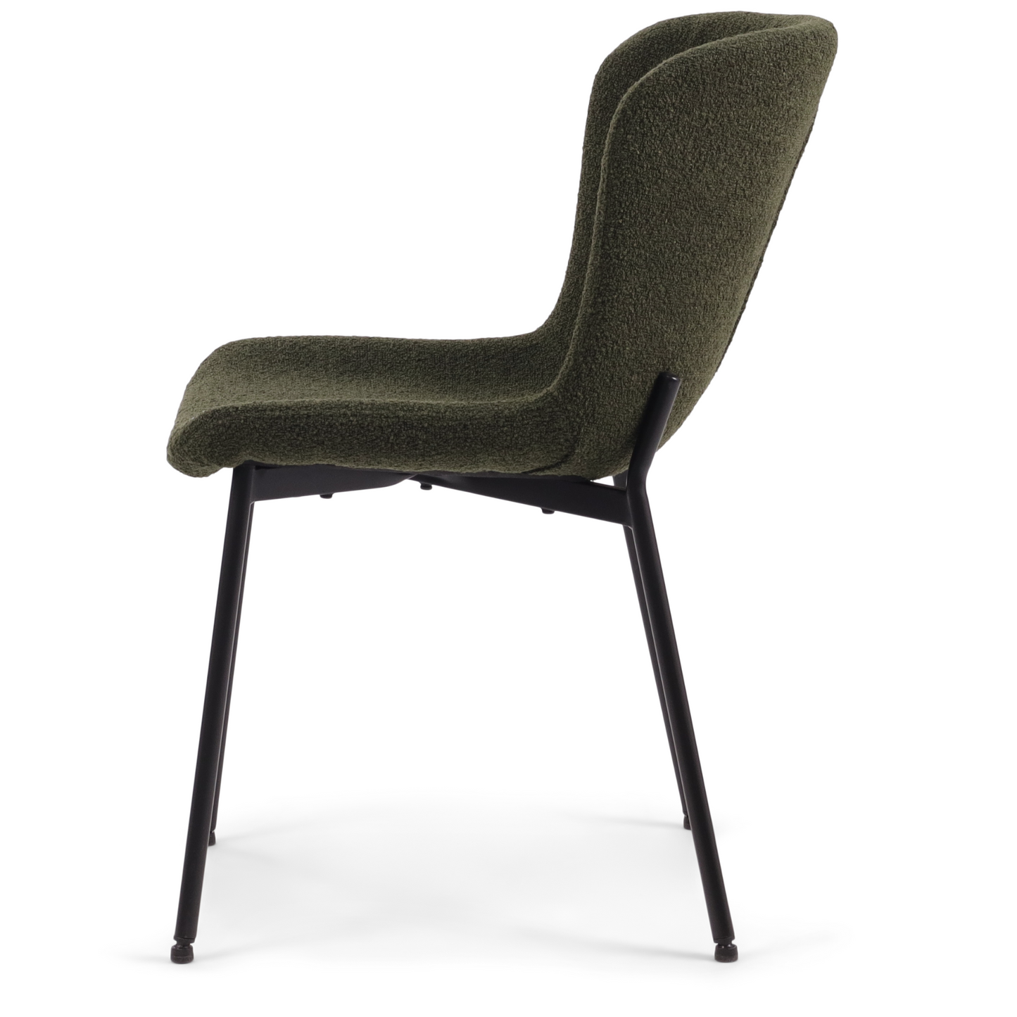 Adena - Chaise de salle à manger en bouclé vert