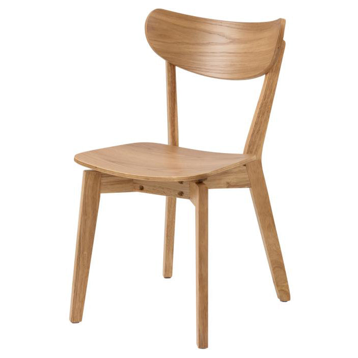 Rickie - Chaise de salle à manger en bois avec placage de chêne