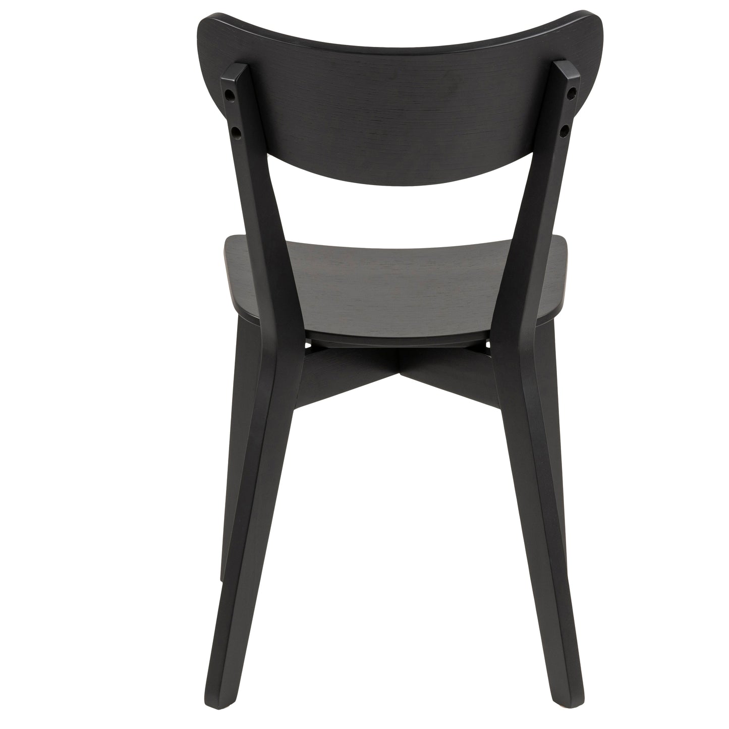 Rickie - Chaise de salle à manger en bois avec placage de chêne noir