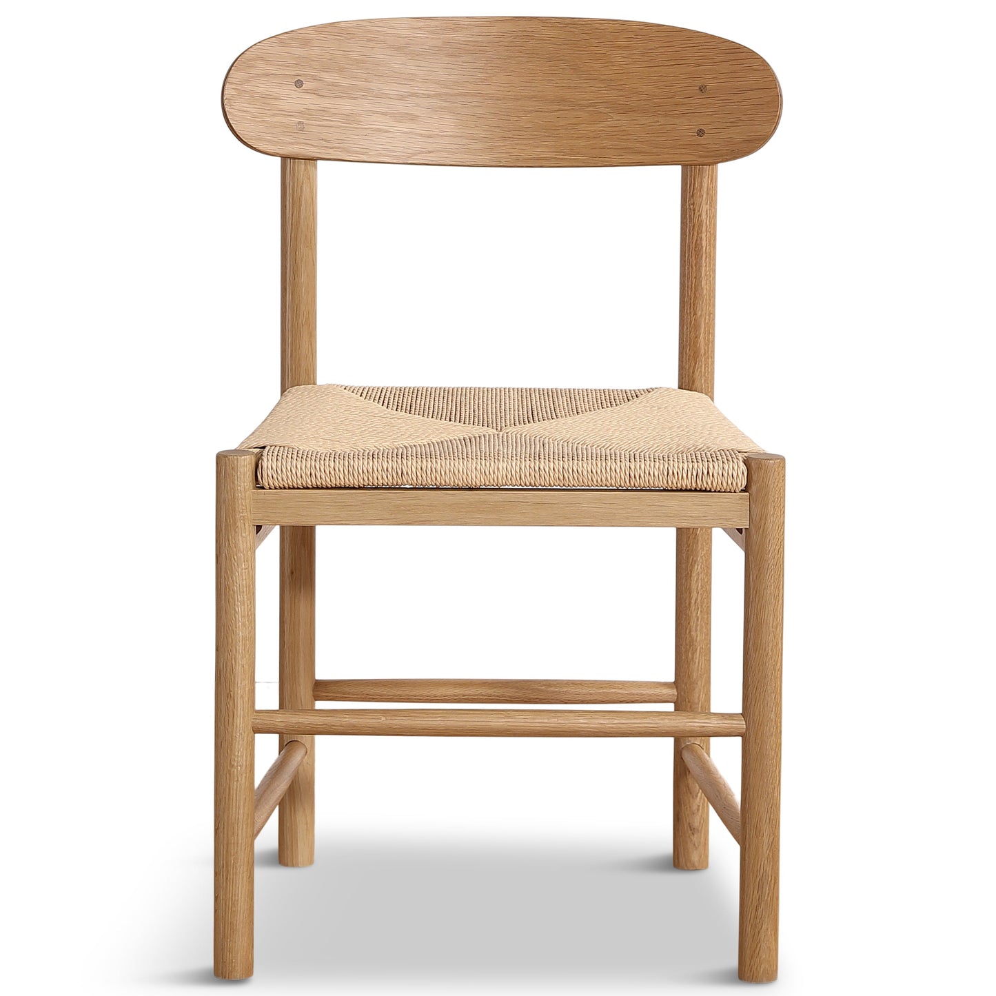 Madison - Chaise en bois en chêne avec assise tressée