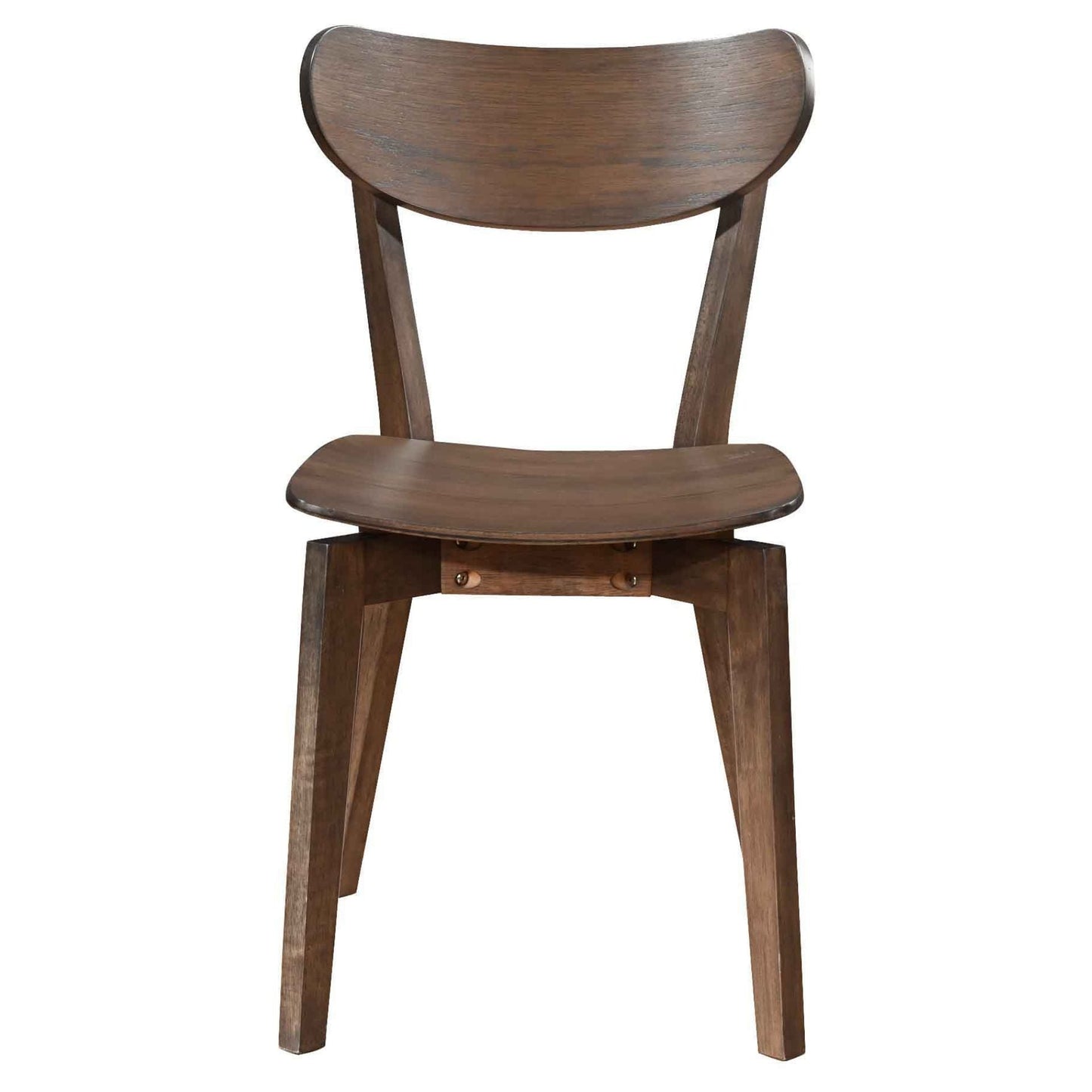Rickie - Chaise de salle à manger en bois brun en placage de chêne fumé