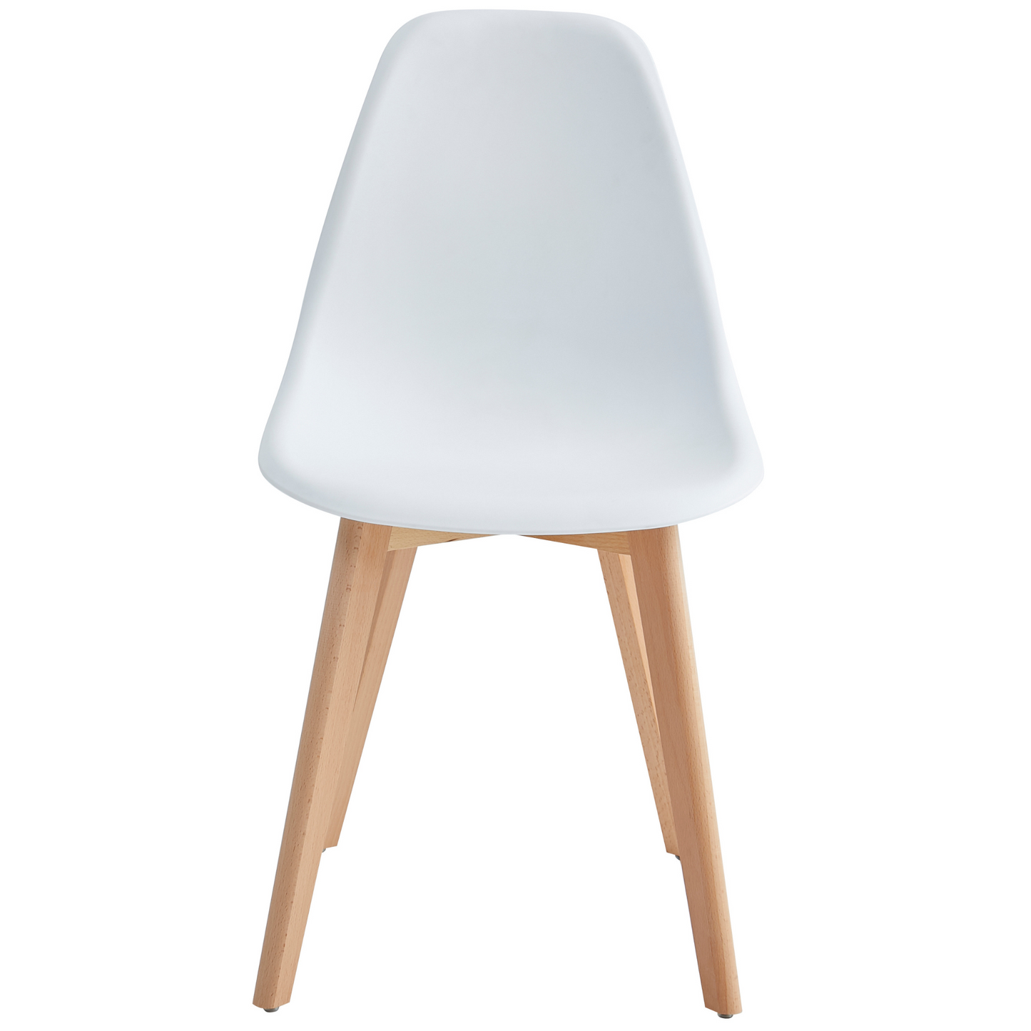 Jessica - Chaise de salle à manger blanche avec pieds en bois