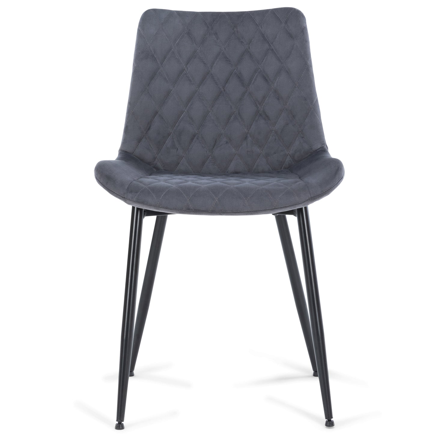 Elisa - Chaise de salle à manger en velours gris