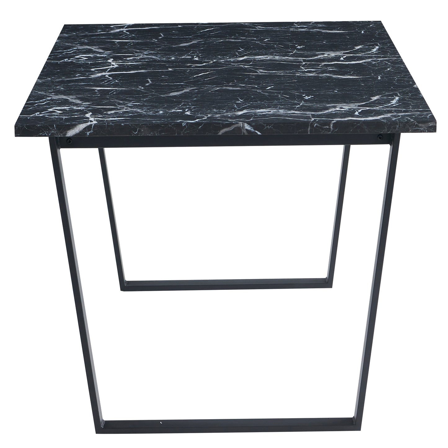 Karl - Table de salle à manger en imitation marbre 160 x 90 cm