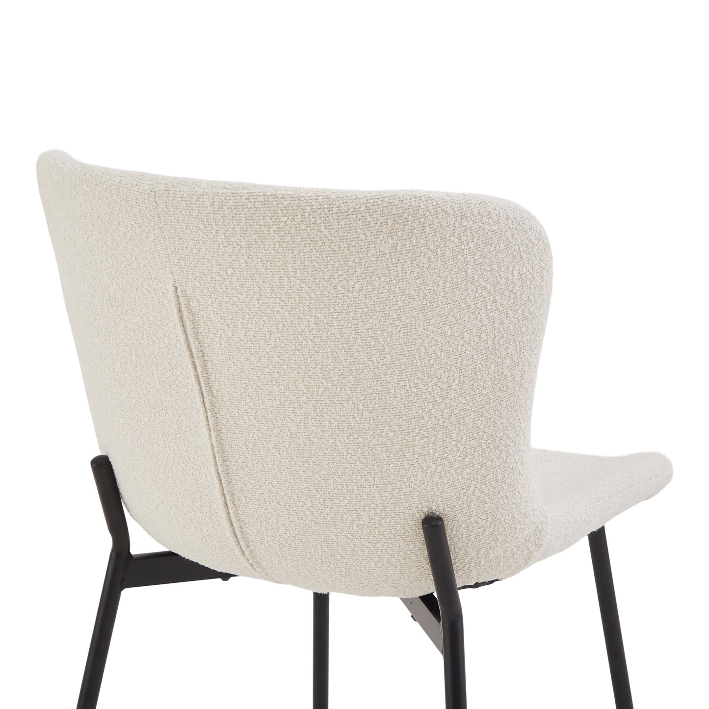 Adena Chaise de salle à manger - Bouclé blanc