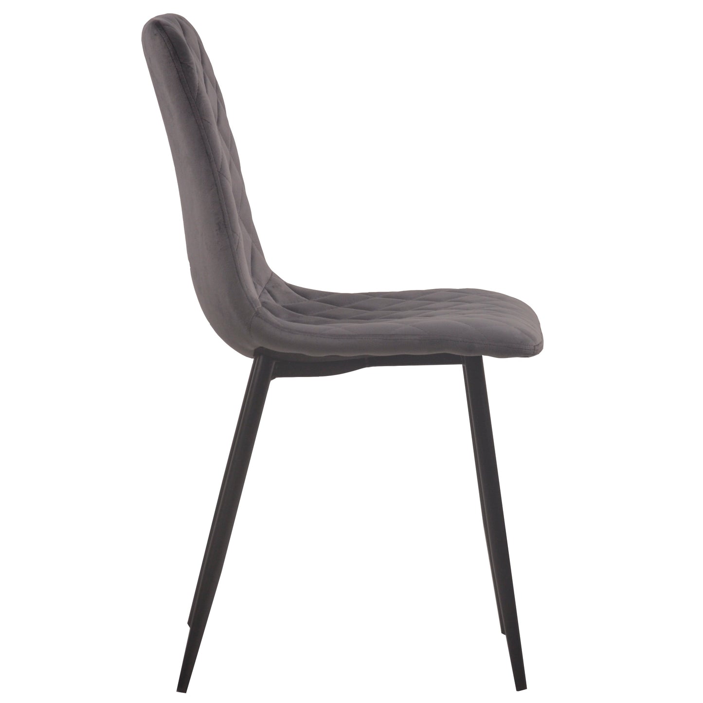 Line - Chaise de salle à manger Velours gris