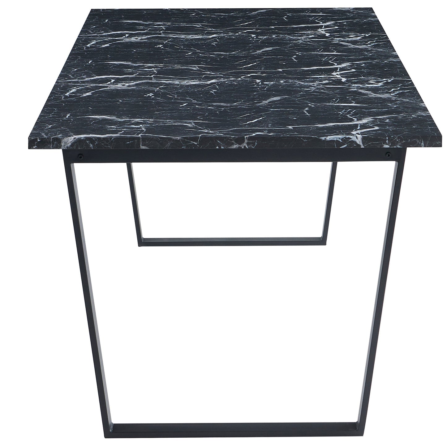Karl - Table de salle à manger en imitation marbre 210 x 90 cm