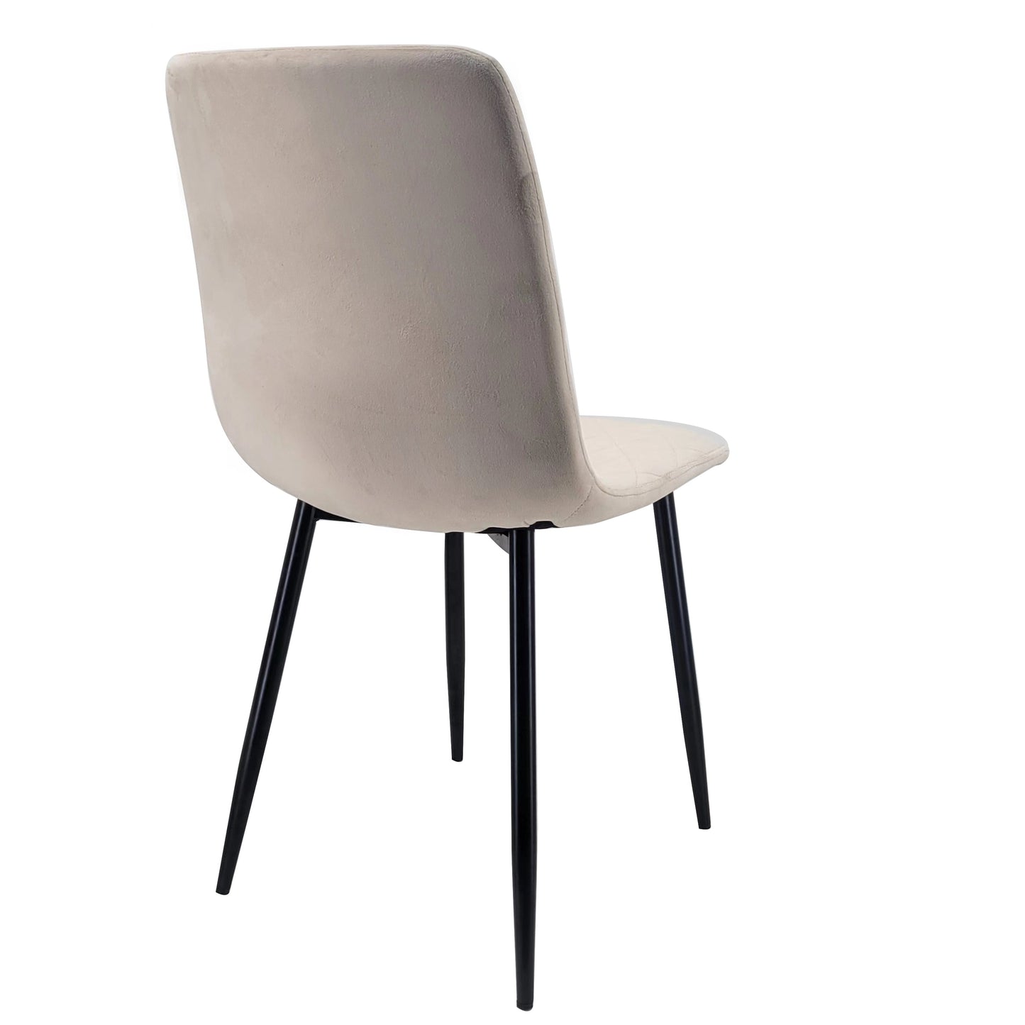 Line - Chaise de salle à manger en velours beige