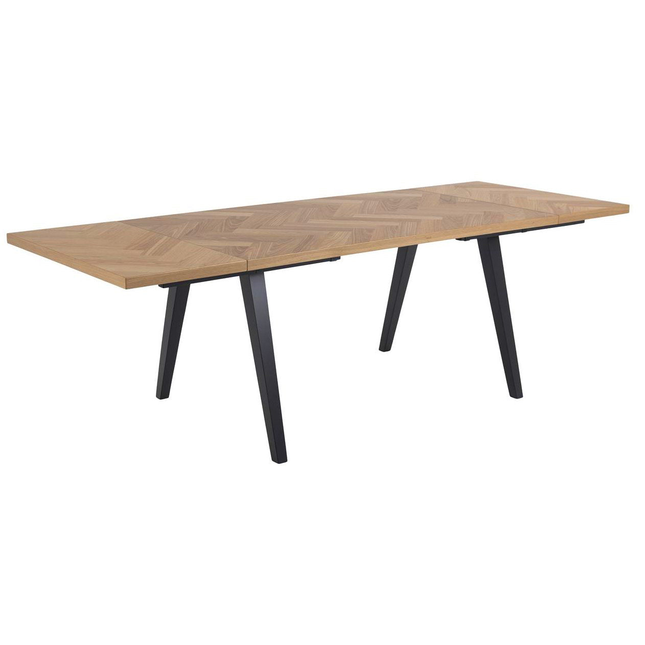 Madelina - Table 200/290 x 90 cm en contreplaqué de chêne laqué