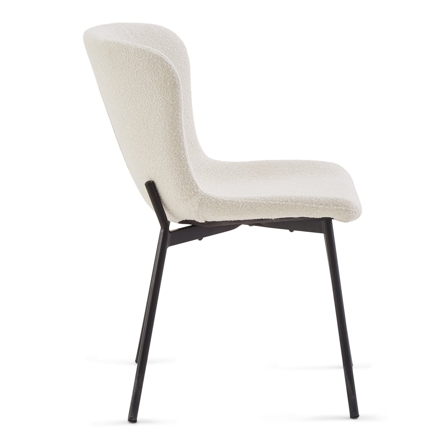 Adena Chaise de salle à manger - Bouclé blanc