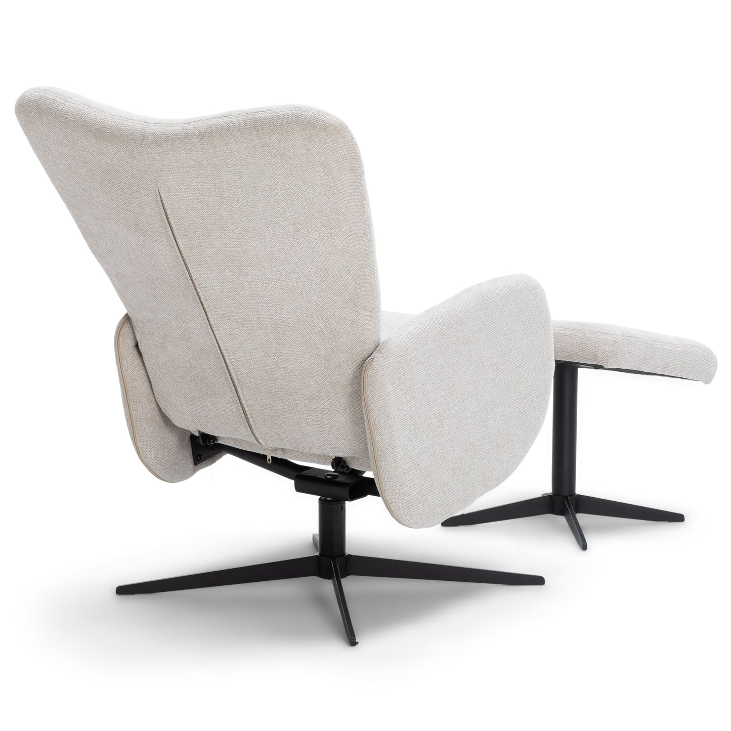 Alfred - Fauteuil inclinable avec repose-pieds - Beige