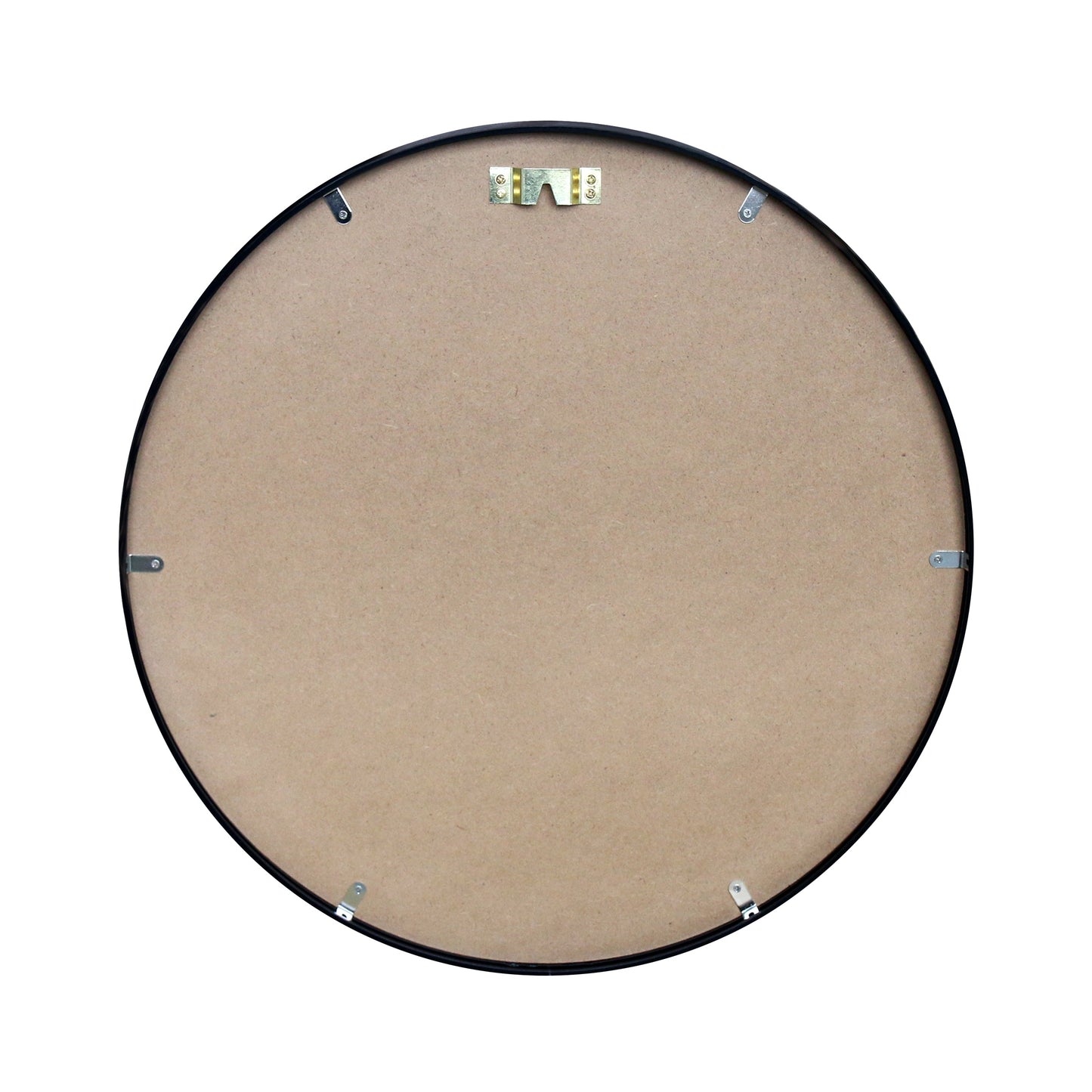 Miroir rond avec cadre noir Ø70 cm