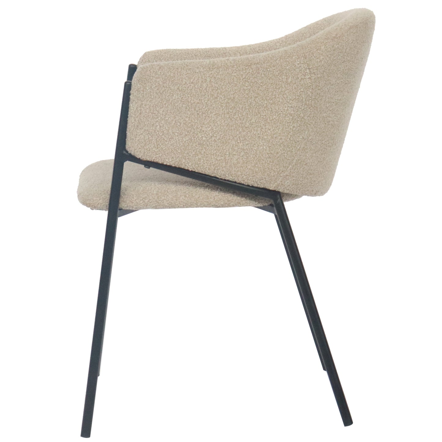 Carolina spisebordsstol i beige boucle