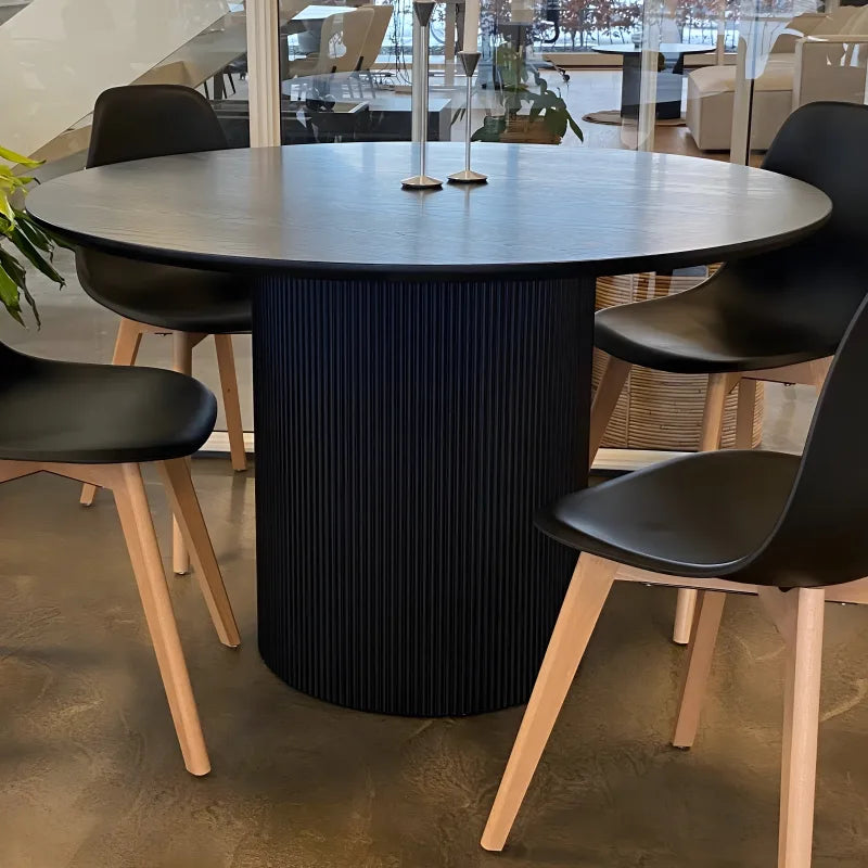 Carisma - Table de salle à manger ronde noire Ø120 cm