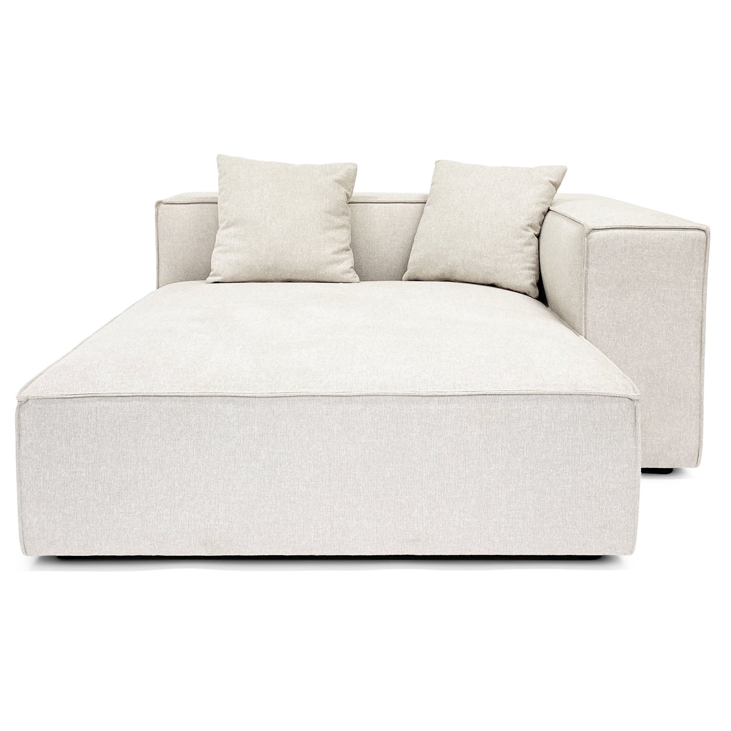 Hailey - Canapé d'angle droit beige avec 2 modules L: 294 x P: 148 x H: 65 cm