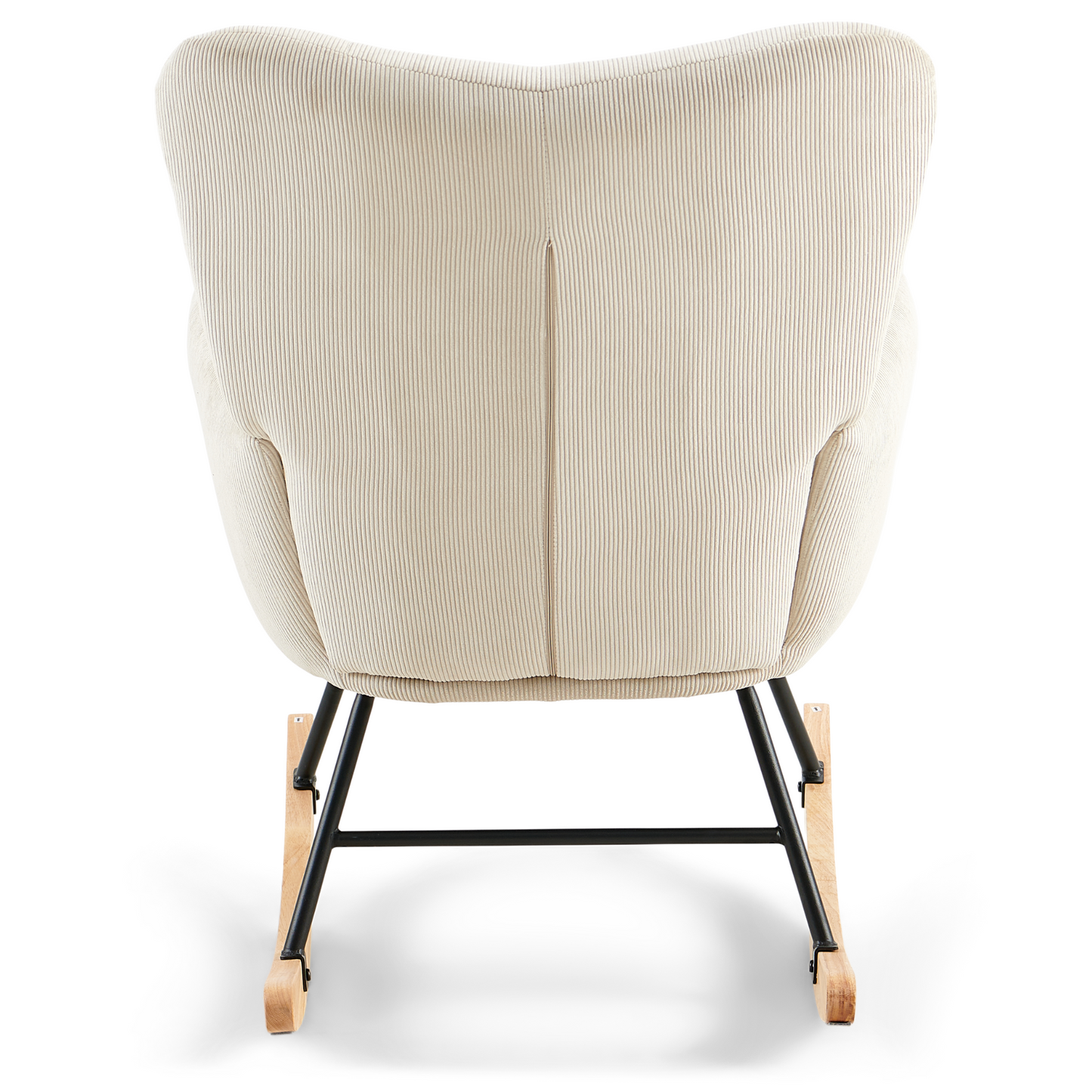 Allison - Fauteuil à bascule avec accoudoirs - Velours beige