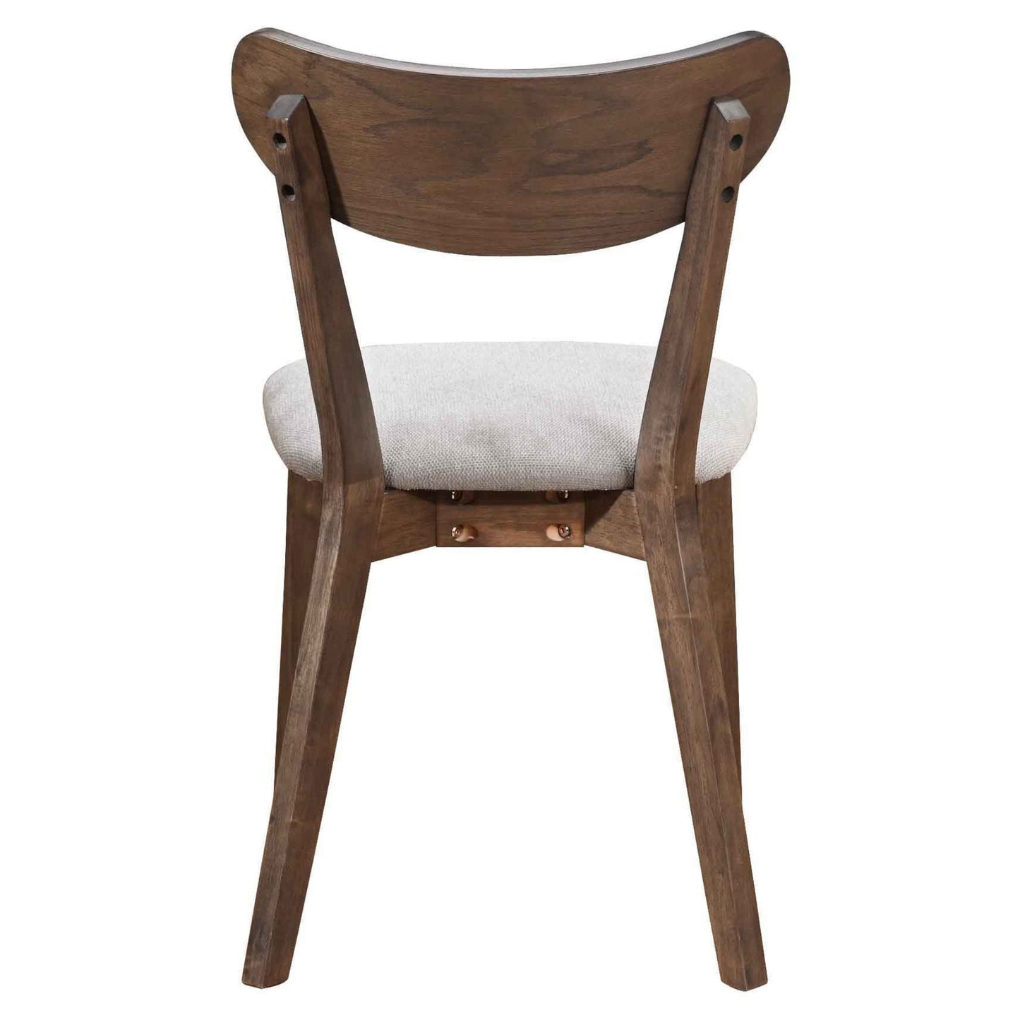 Rickie - Chaise de salle à manger en bois de chêne fumé avec siège rembourré