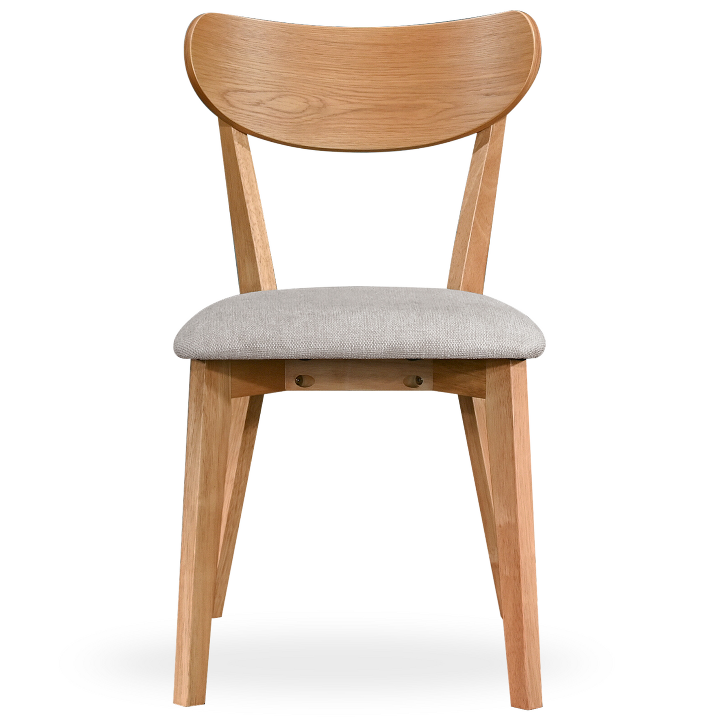 Chaise de salle à manger Rickie - Chaise en bois en chêne avec assise rembourrée