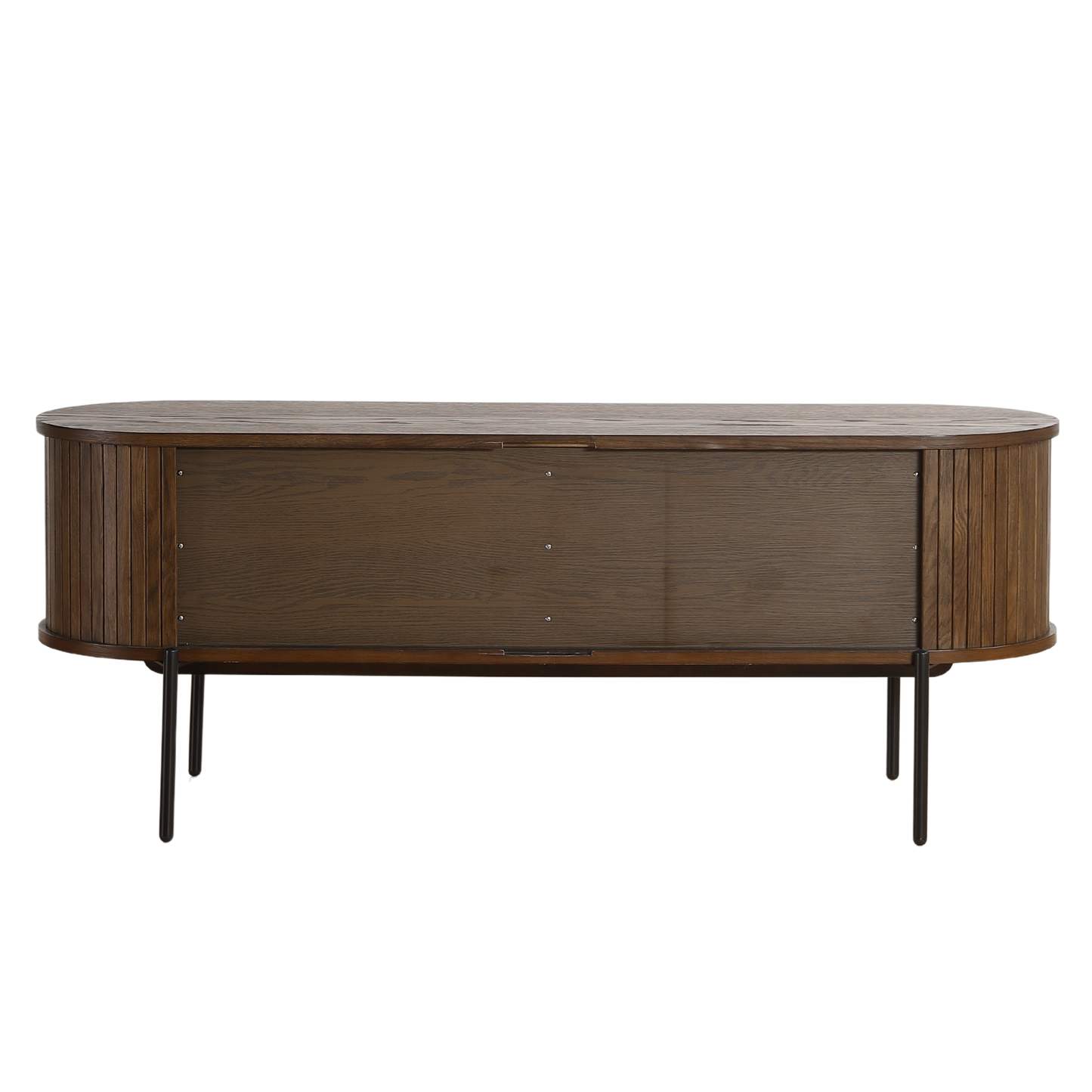 Florence - Meuble TV en chêne fumé avec lamelles 138 x 40 x 55 cm