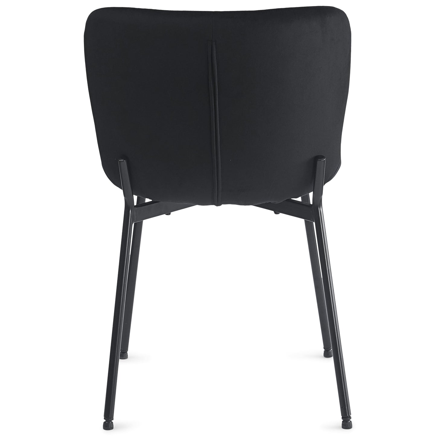 Adena - Chaise de salle à manger en velours noir