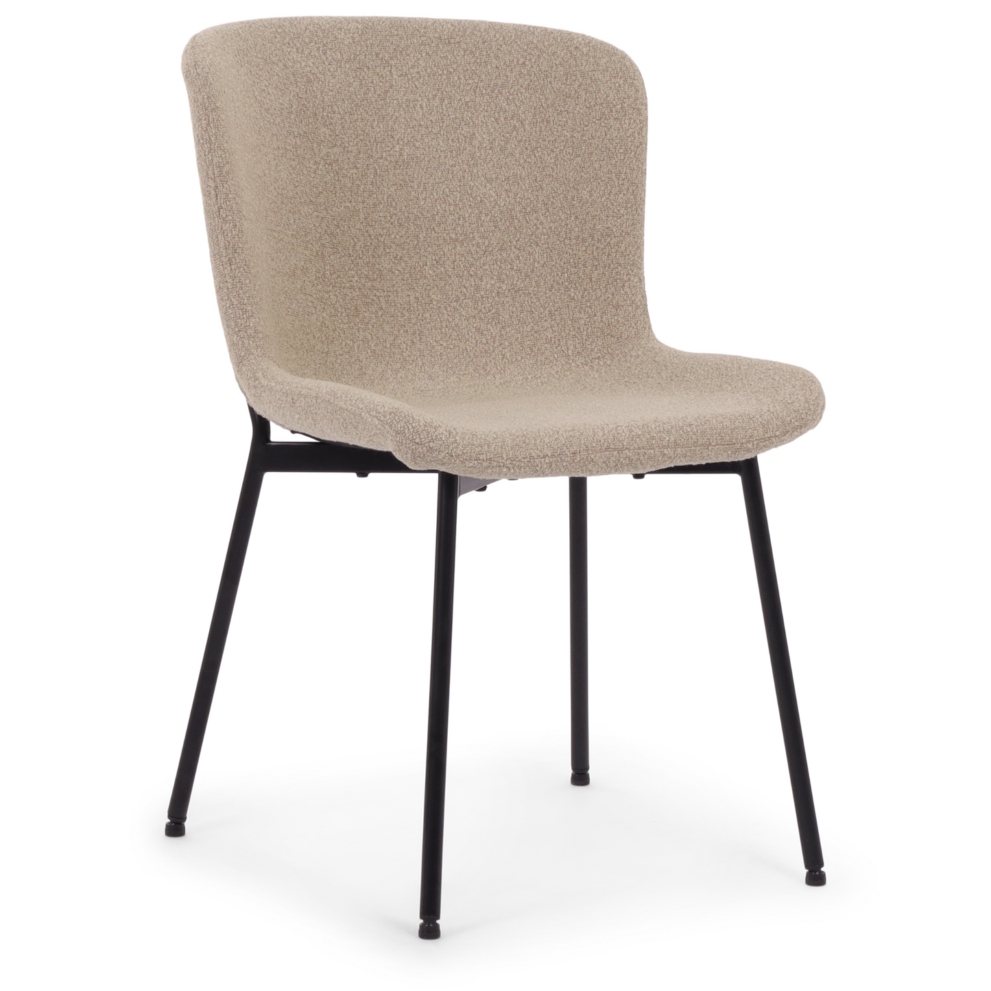 Adena - Chaise de salle à manger en bouclé beige