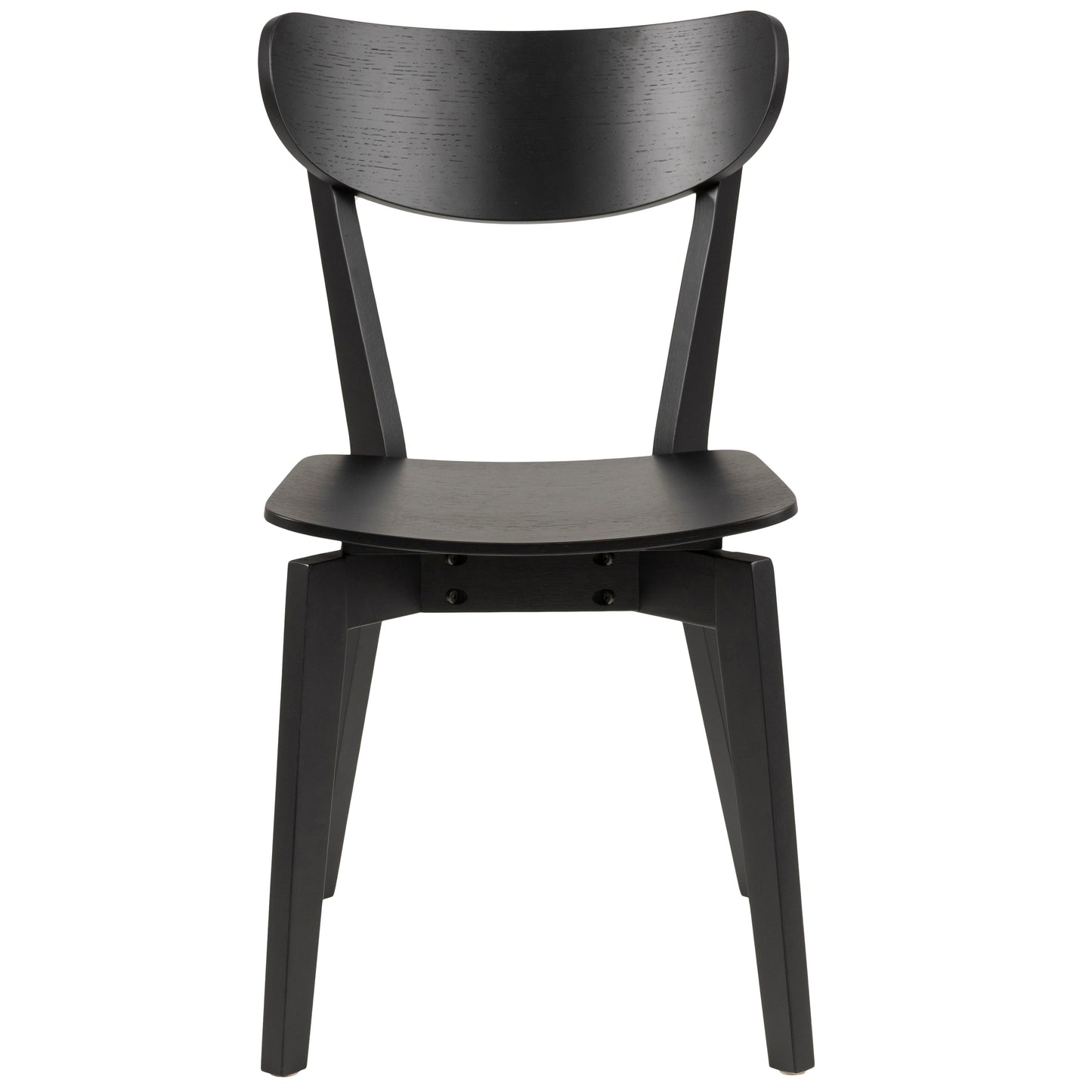 Rickie - Chaise de salle à manger en bois avec placage de chêne noir