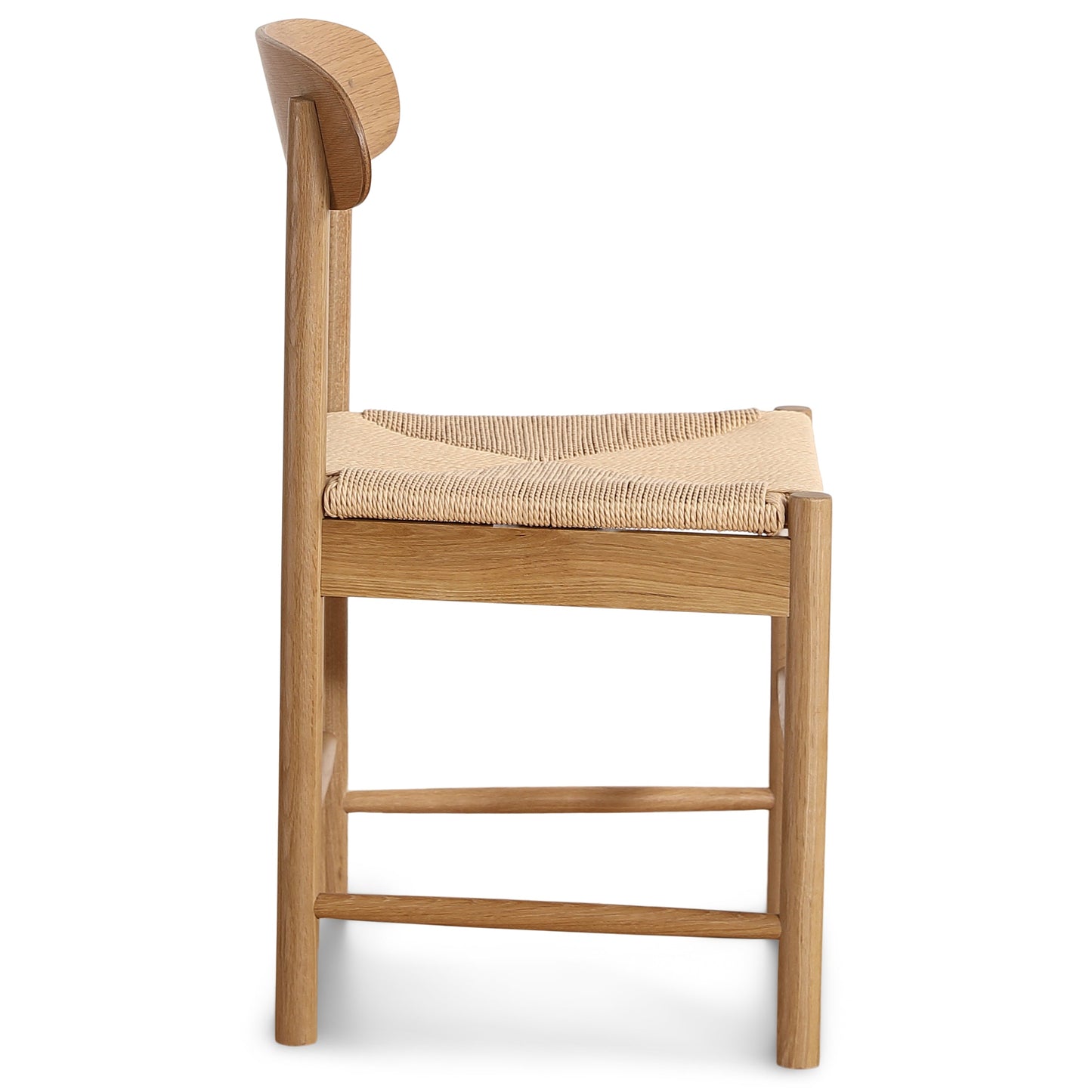 Madison - Chaise en bois en chêne avec assise tressée