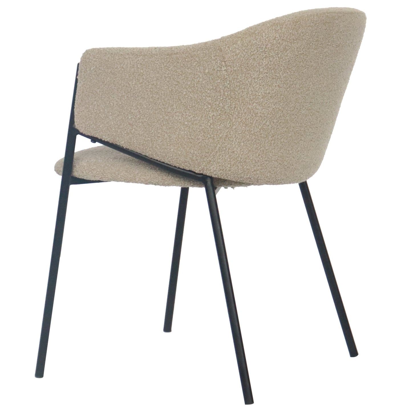 Carolina spisebordsstol i beige boucle