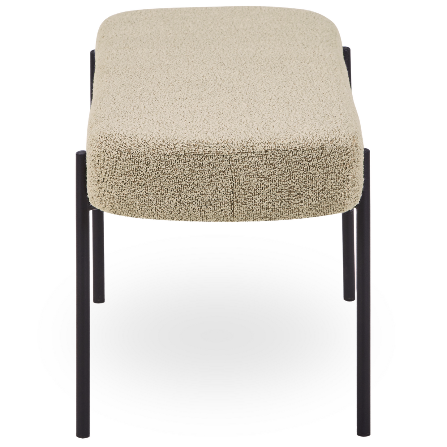 Helena banc en bouclé beige 100x36x43 cm
