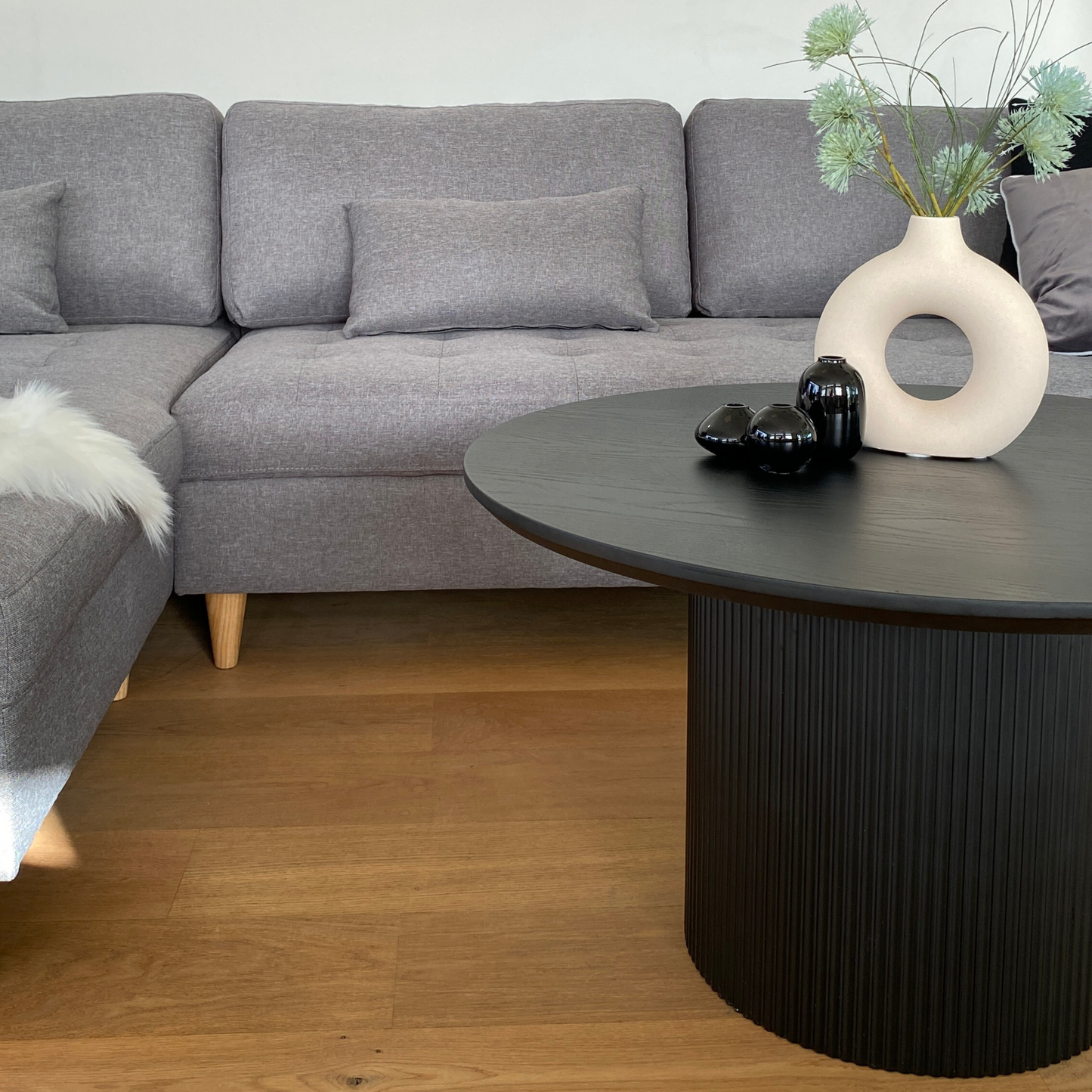 Carisma - Table basse noire Ø80 cm