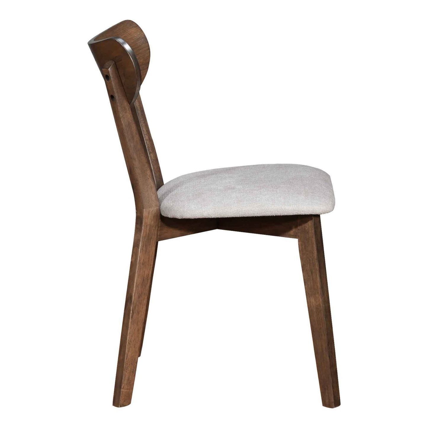 Rickie - Chaise de salle à manger en bois de chêne fumé avec siège rembourré