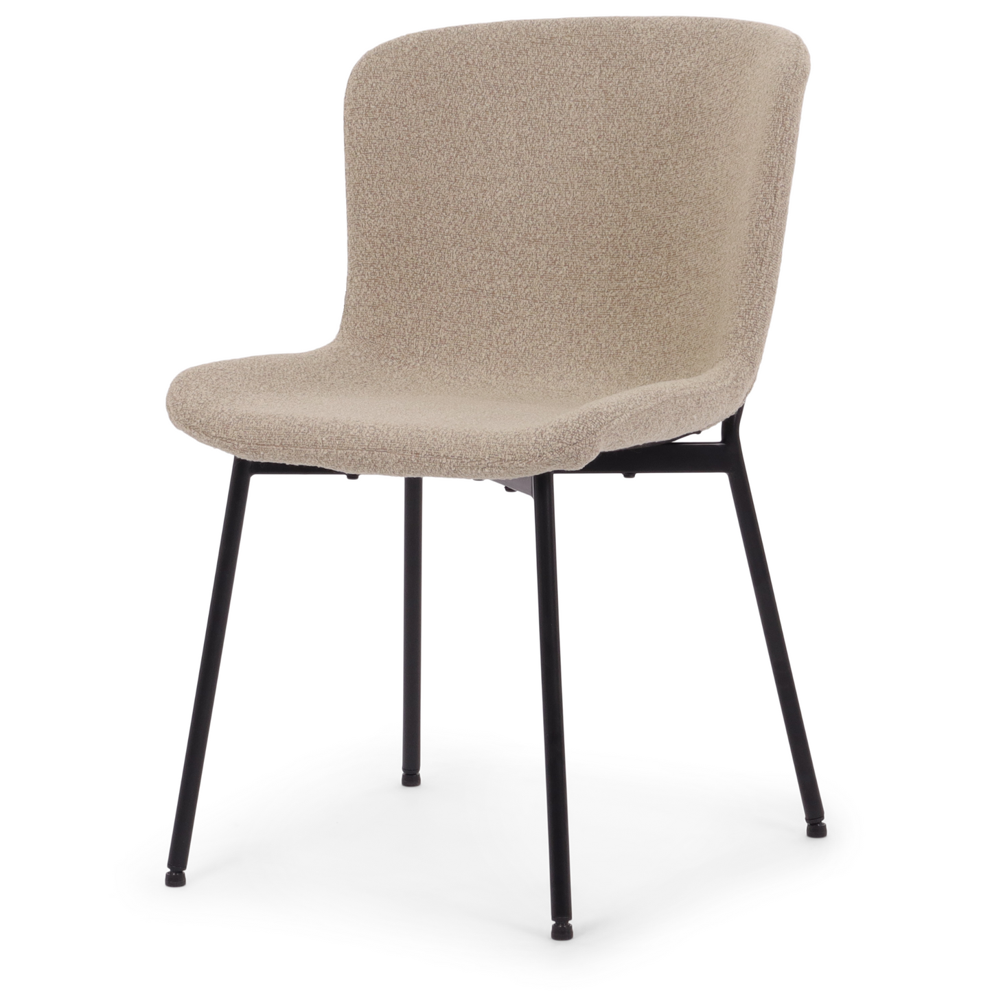 Adena - Chaise de salle à manger en bouclé beige