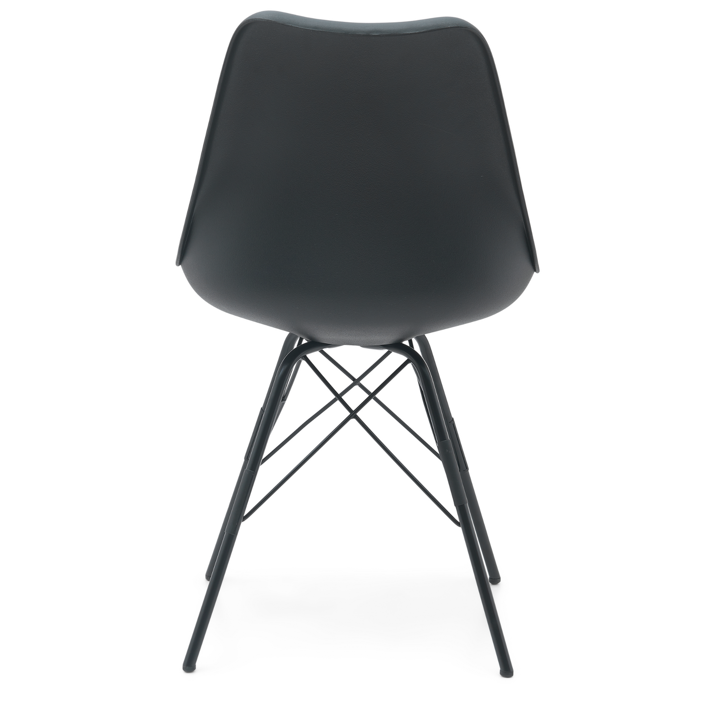 Hannah - Chaise de salle à manger noire avec pieds noirs