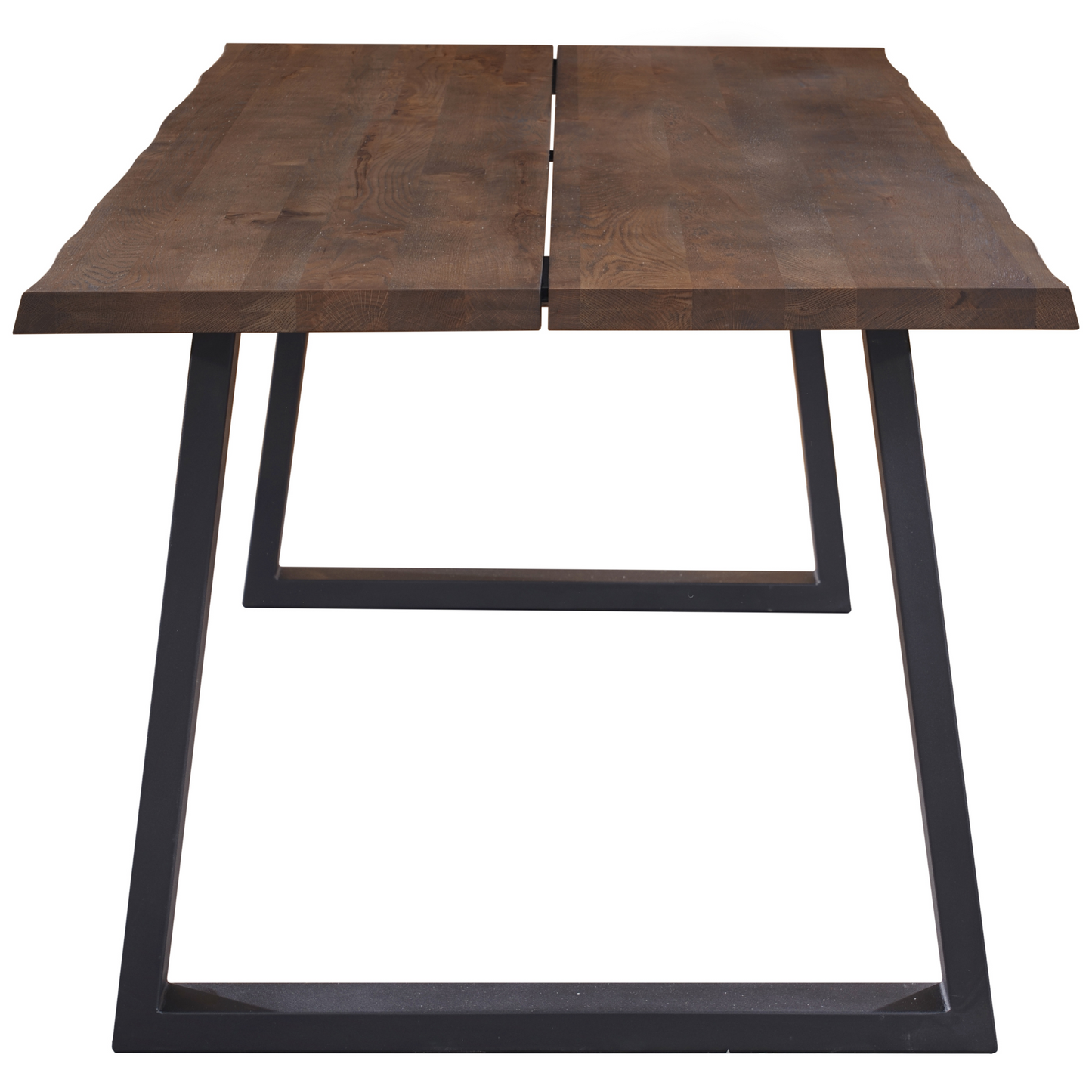 Esther - Table 200 x 95 cm finition fumée avec pieds carrés (prête pour rallonges)